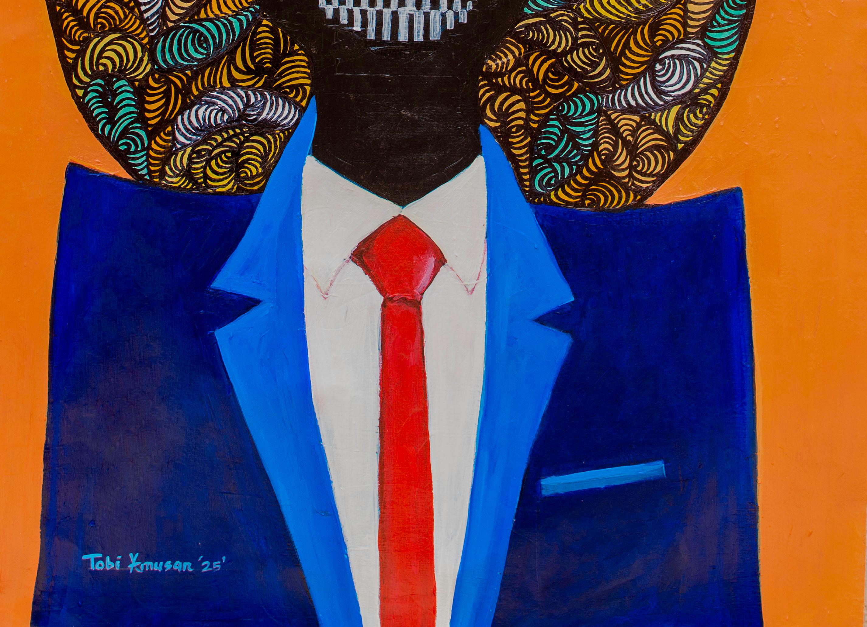 Monde des affaires - 21e siècle, Contemporain, Portrait figuratif, Afrique Femmes - Conceptuel Painting par Oluwatobiloba Amusan