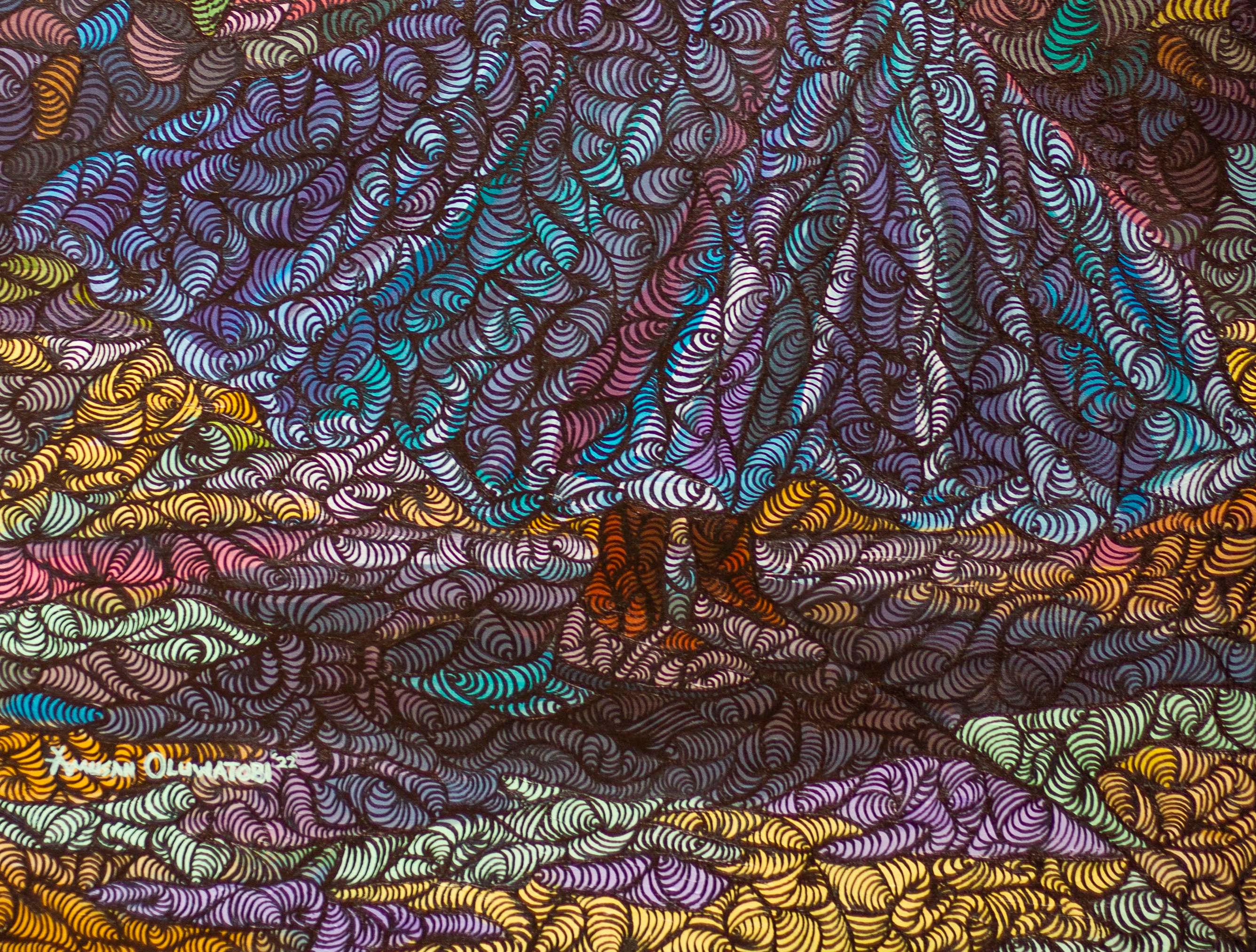 Éxtasis - Siglo XXI, Contemporáneo, Indígena Figurativo, Niños en la Moda - Painting Conceptual de Oluwatobiloba Amusan