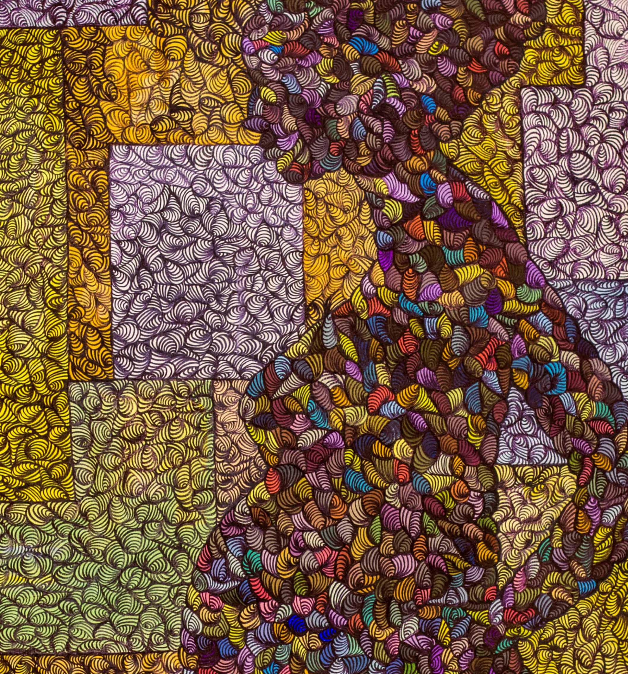 Expectation - 21st Century, Contemporary, Figurative, Collage, Pregnant Woman For Sale 1