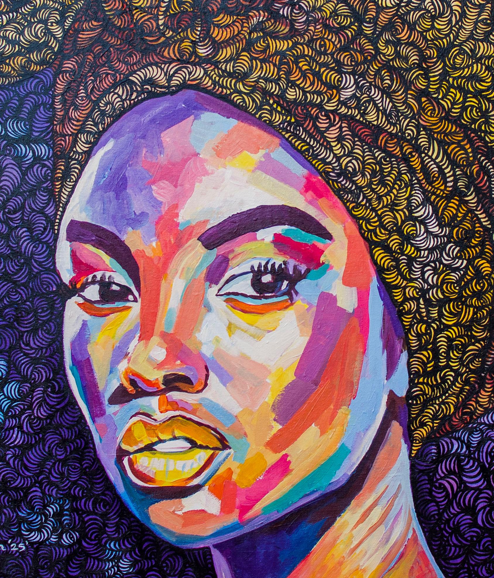 Head Tie 1 - 21st Century, Contemporary, Figurative Indigenous, Women, African For Sale 1