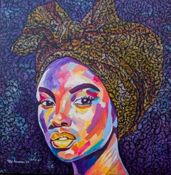 Head Tie 1 - 21st Century, Contemporary, Figurative Indigenous, Women, African