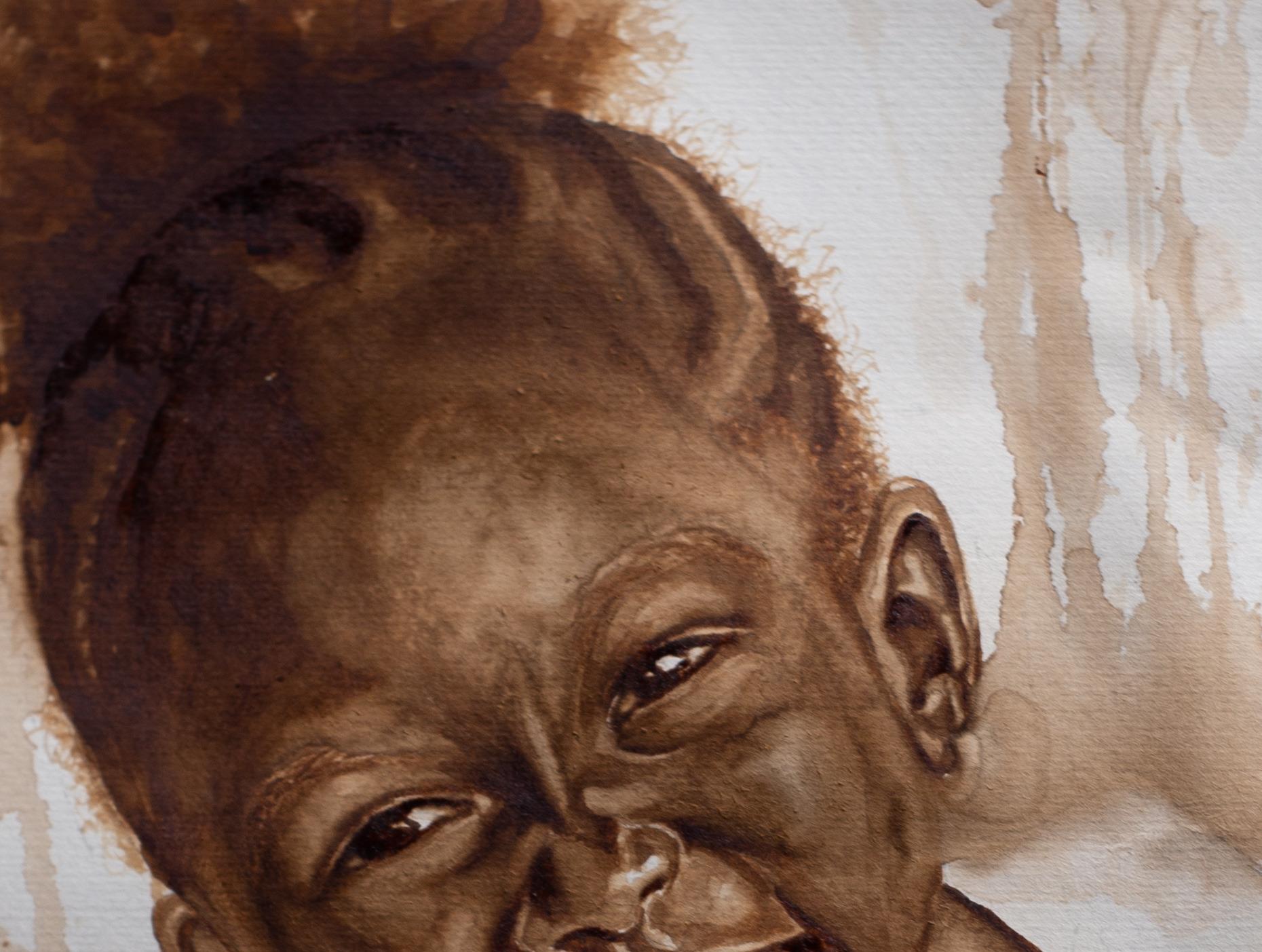 Joyful Moment 2 - 21. Jahrhundert, Contemporary, Figuratives Porträt, Kinder – Painting von Oluwatobiloba Amusan
