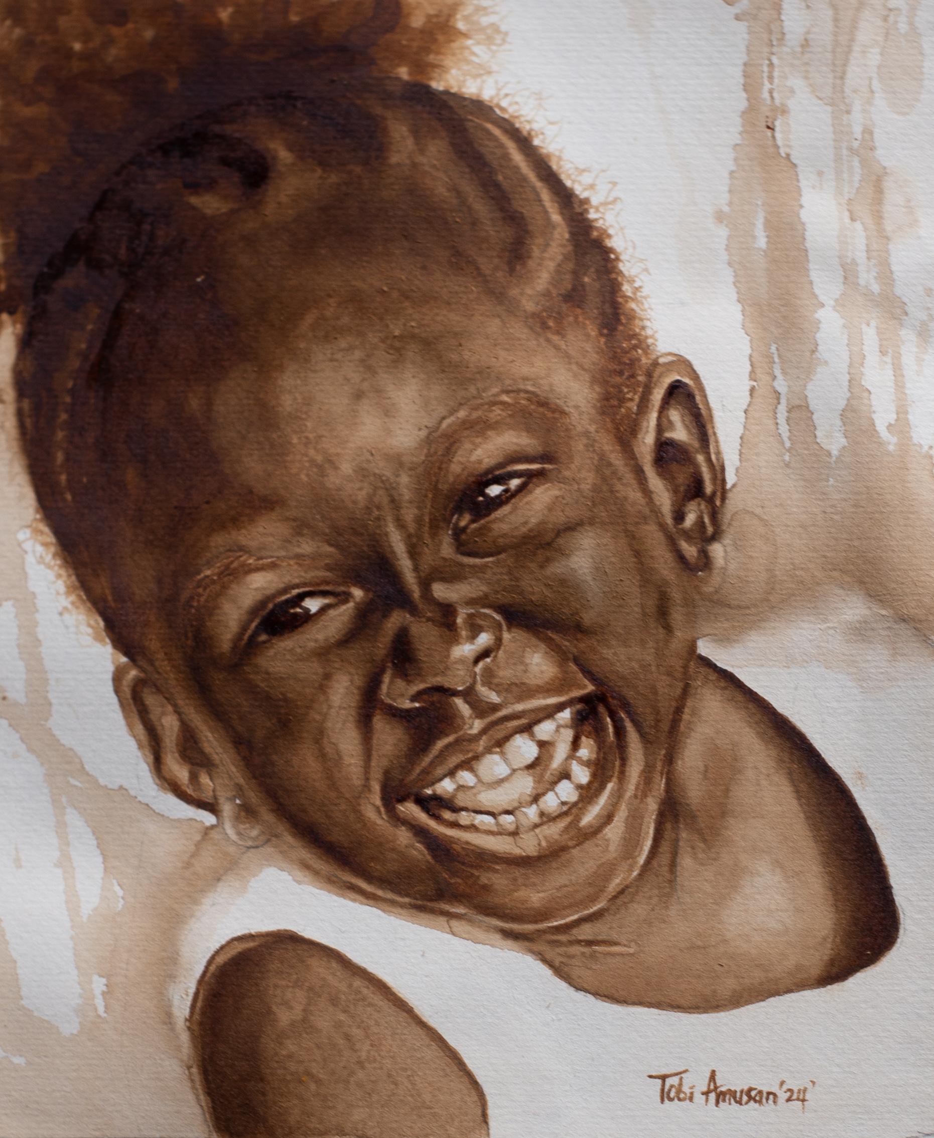 Joyful Moment 2 - 21° secolo, Contemporaneo, Ritratto figurativo, Bambini