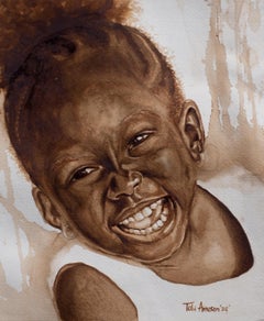 Momento alegre 2 - Siglo XXI, Contemporáneo, Retrato figurativo, Niños