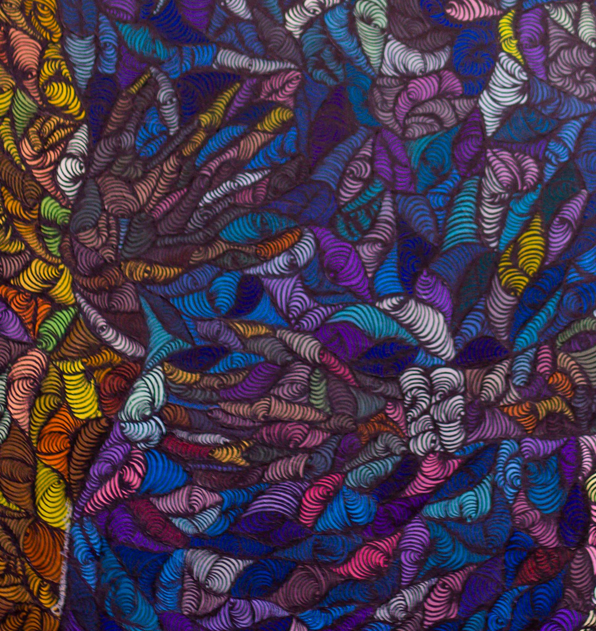Il linguaggio dell'amore - 21° secolo, Contemporaneo, Figurativo, Collage acrilico, Abbracci - Figurative Painting Nero di Oluwatobiloba Amusan