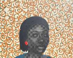 Blood Sister - 21st Century, Contemporary, Figurative Portrait, Black Women Face