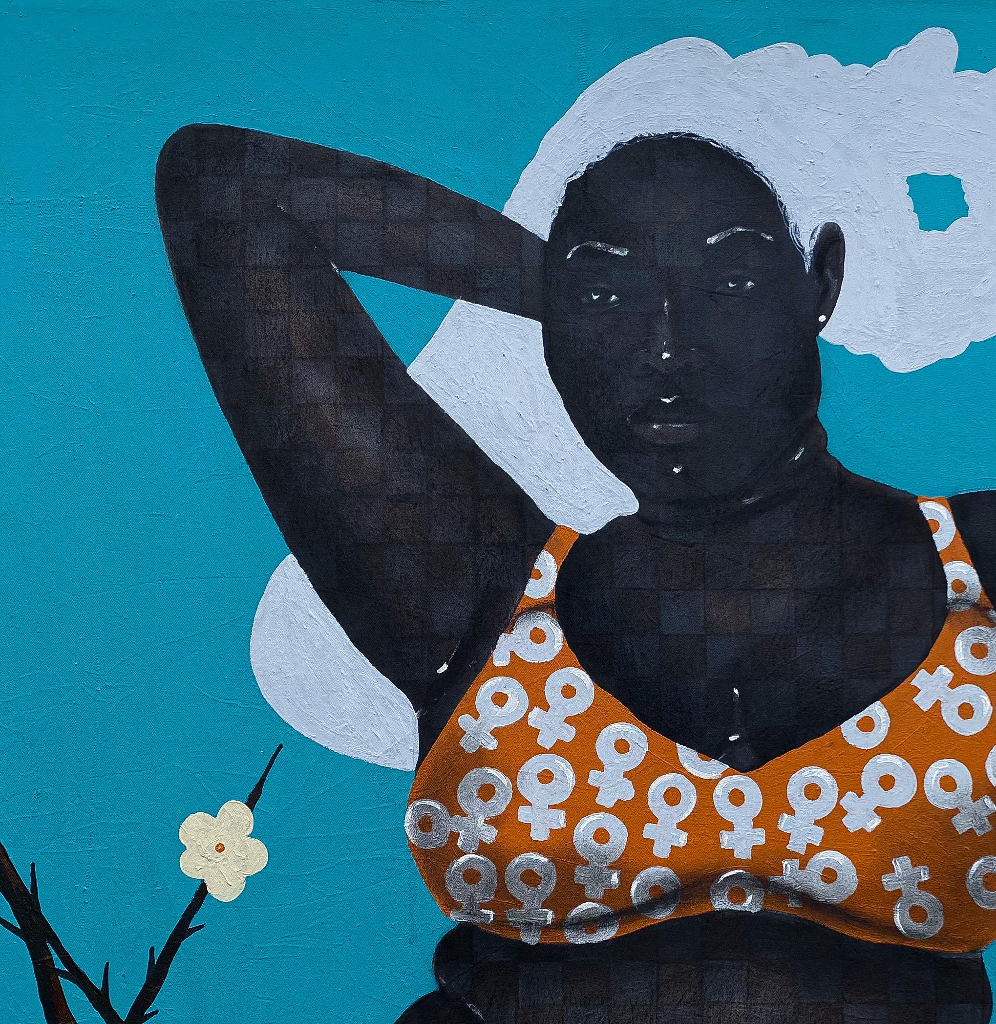 Nothing to be Ashamed of (Body Positivity) 1 - Contemporary Mixed Media Art by Oluwatosin Ogunniyi 
