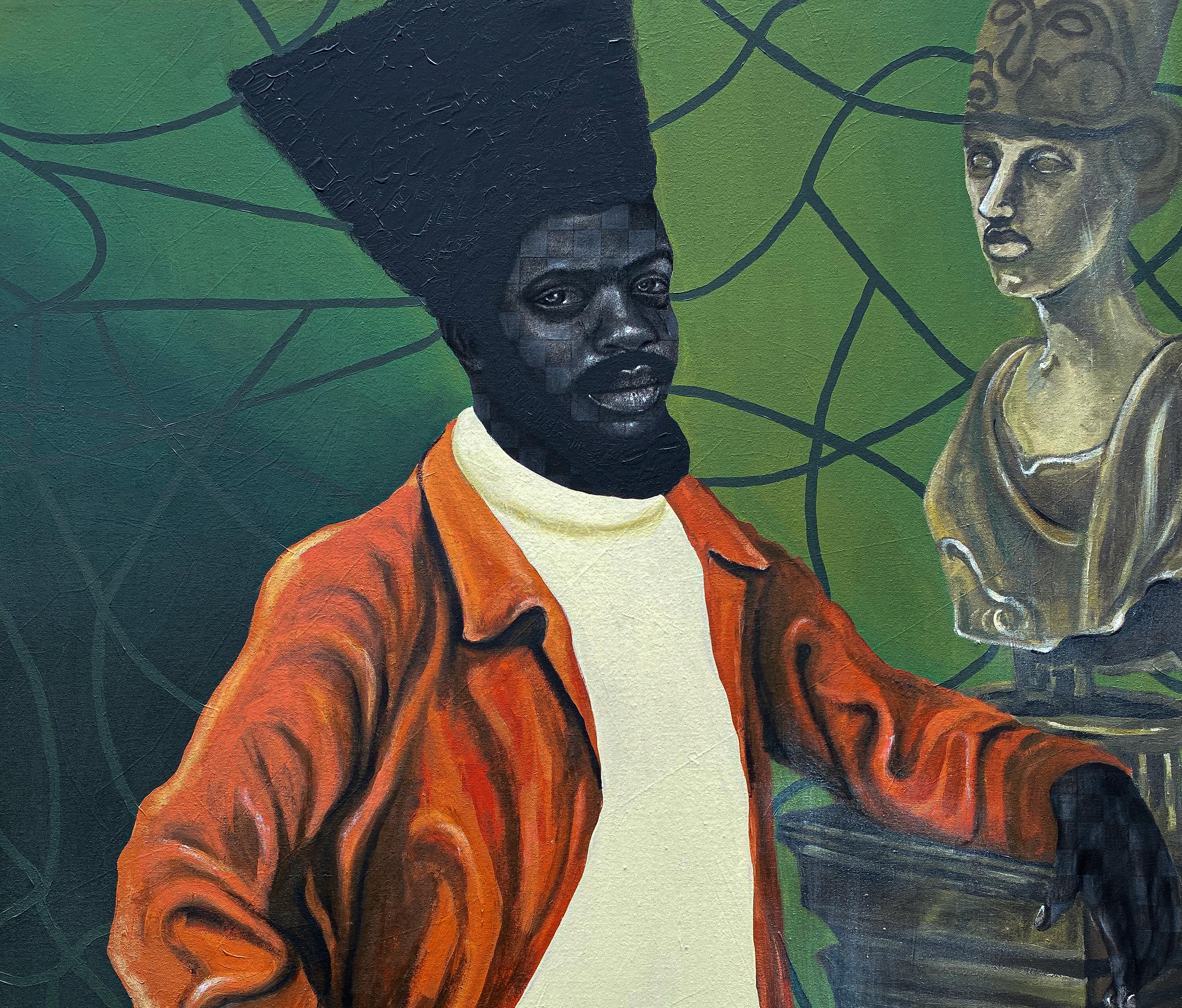Tesoro - Siglo XXI, Contemporáneo, Retrato figurativo, Técnica mixta, África - Painting de Oluwatosin Ogunniyi 
