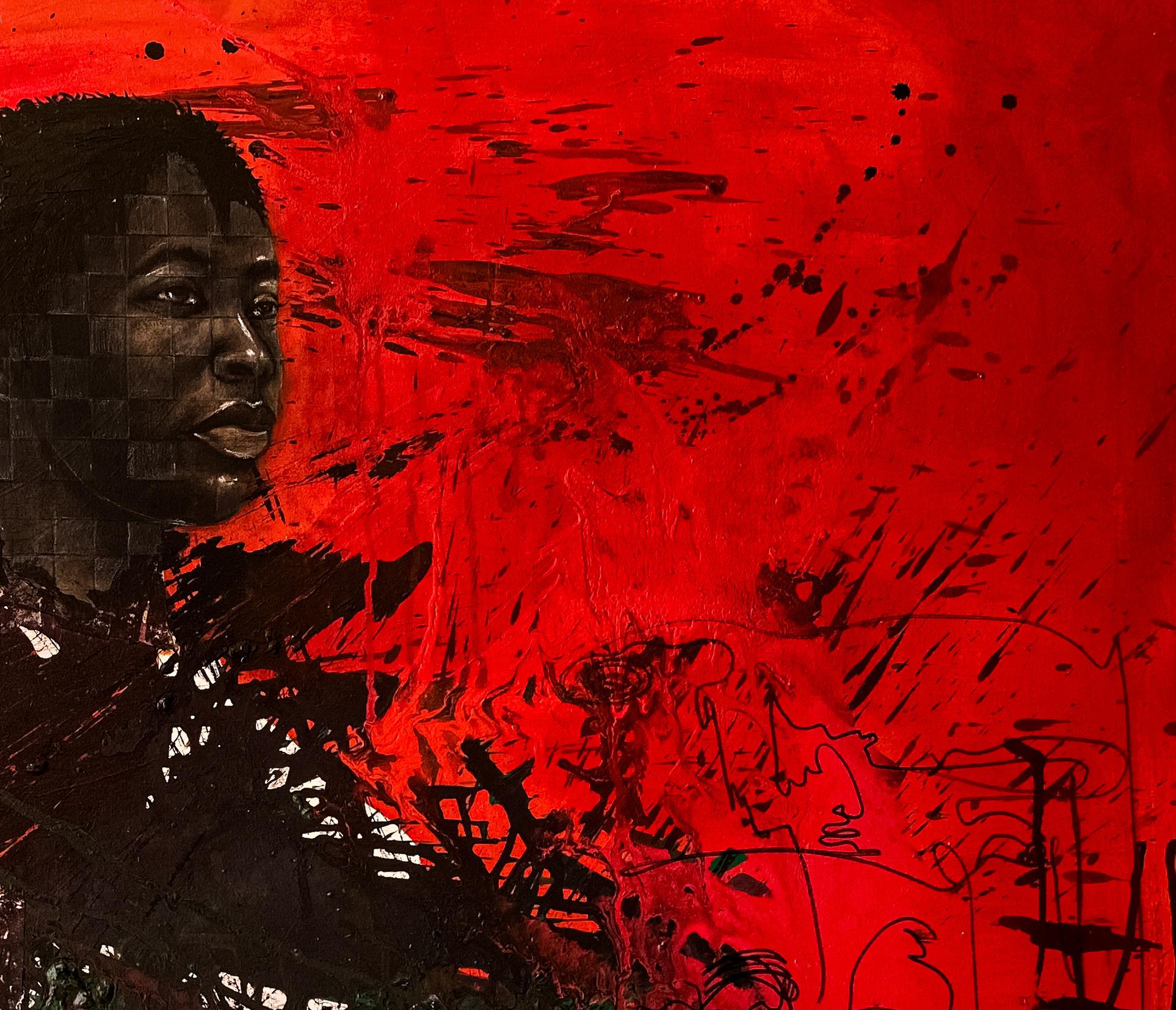 150 Years From Now 2 - Siglo XXI, Contemporáneo, Retrato Figurativo, Moderno - Figurative Painting Negro de Oluwatosin Ogunniyi 
