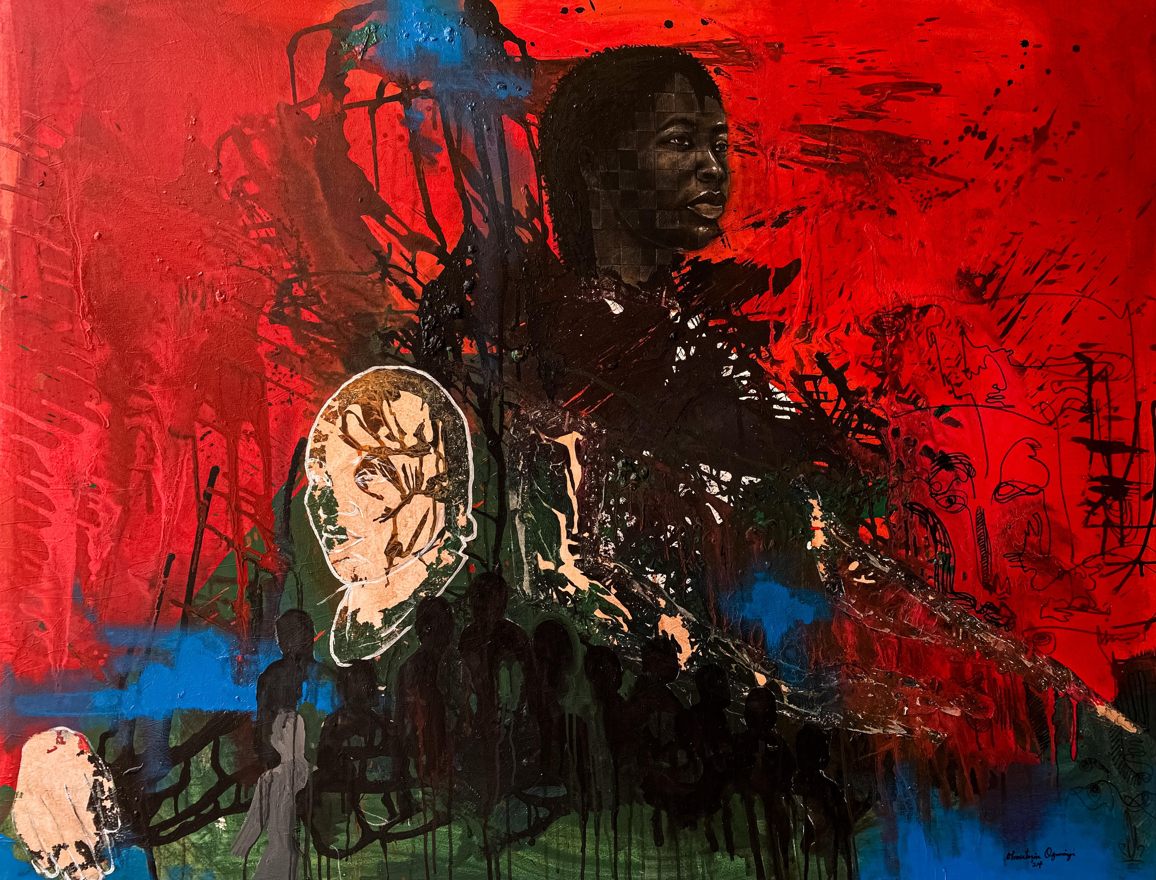Figurative Painting de Oluwatosin Ogunniyi  - 150 Years From Now 2 - Siglo XXI, Contemporáneo, Retrato Figurativo, Moderno