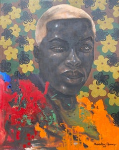 Su Valor II - Siglo XXI, Contemporáneo, Retrato Figurativo, Rostro Hombre Negro