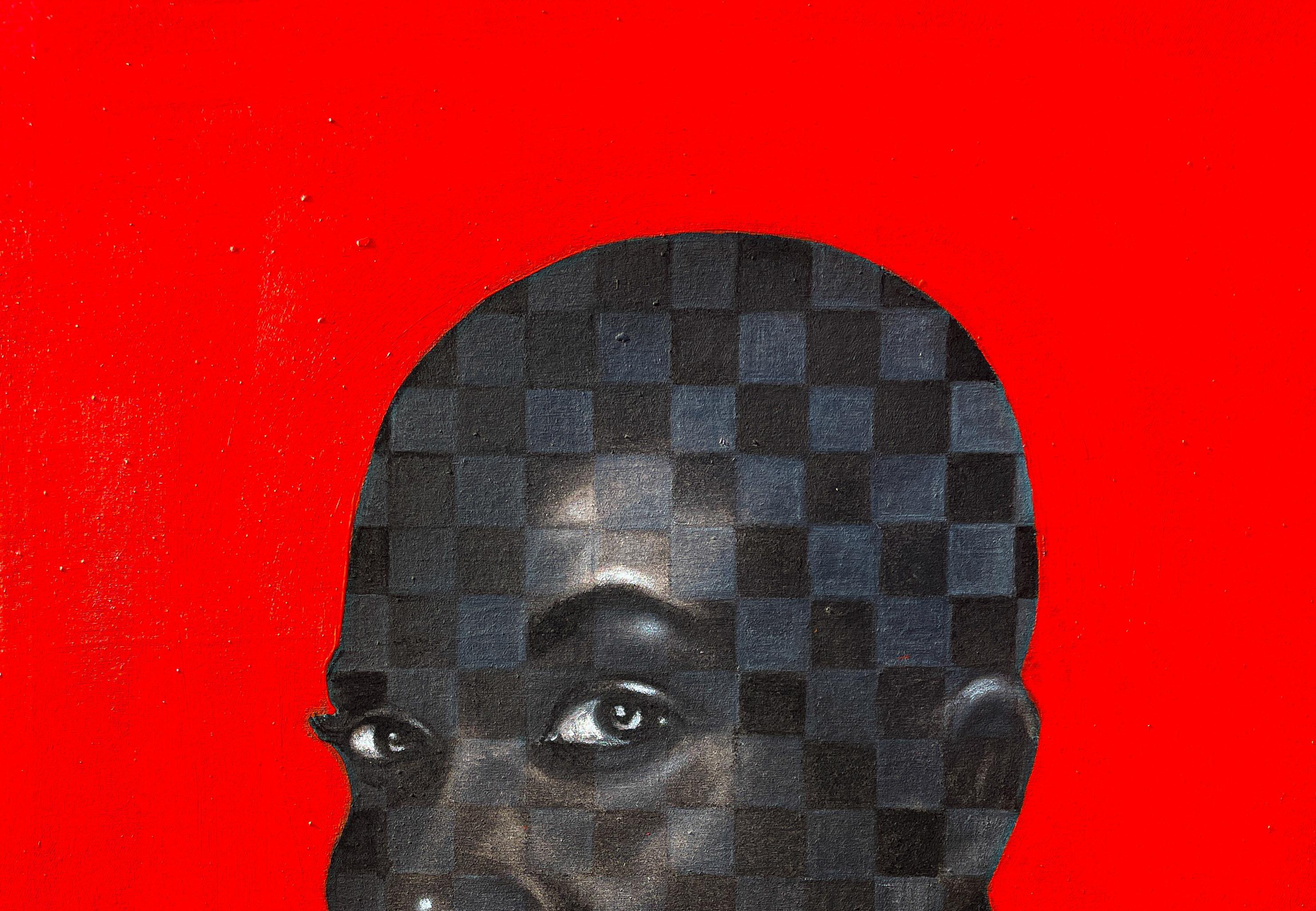 Red Card - Painting by Oluwatosin Ogunniyi 