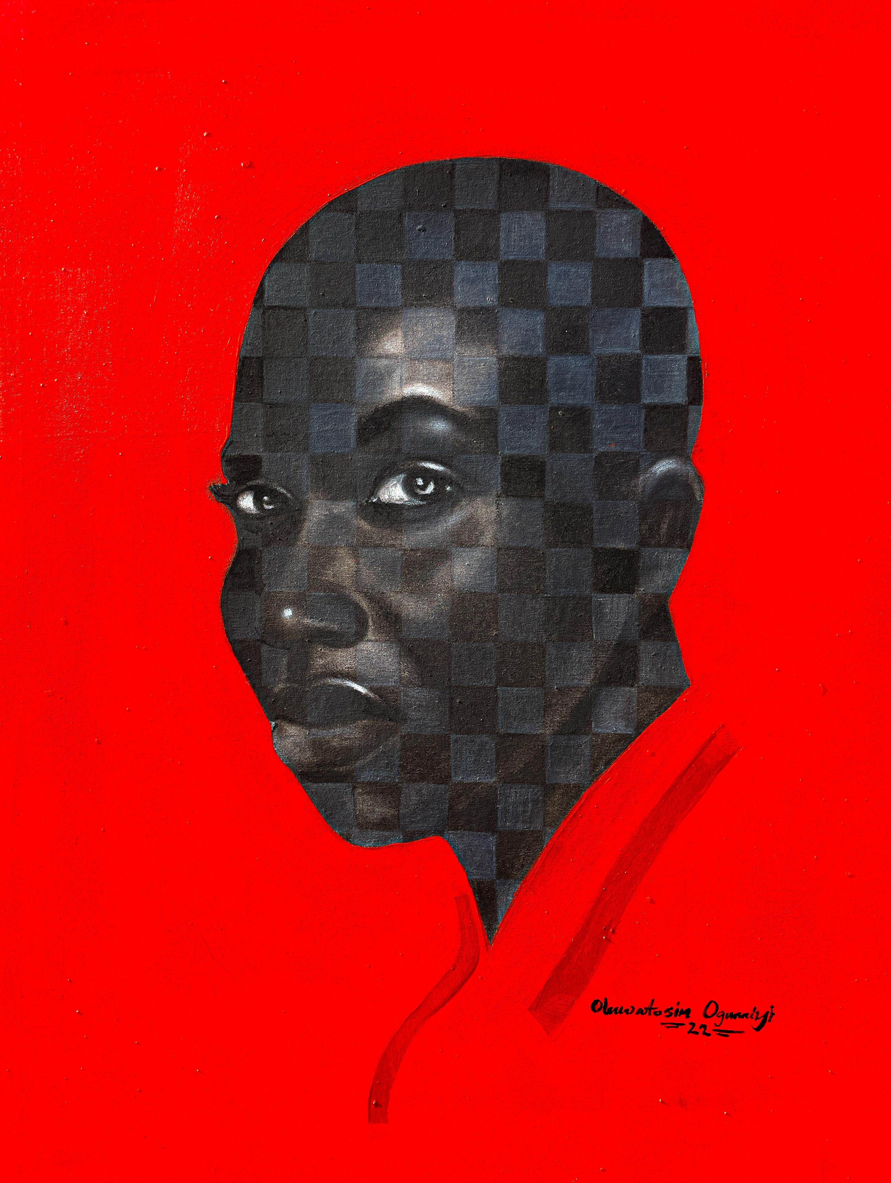 Oluwatosin Ogunniyi  Figurative Painting - Red Card