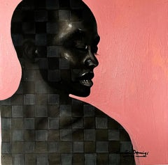 Soliloquizing 2 - 21st Century, Contemporary, Figurative, Portrait, Modern Black