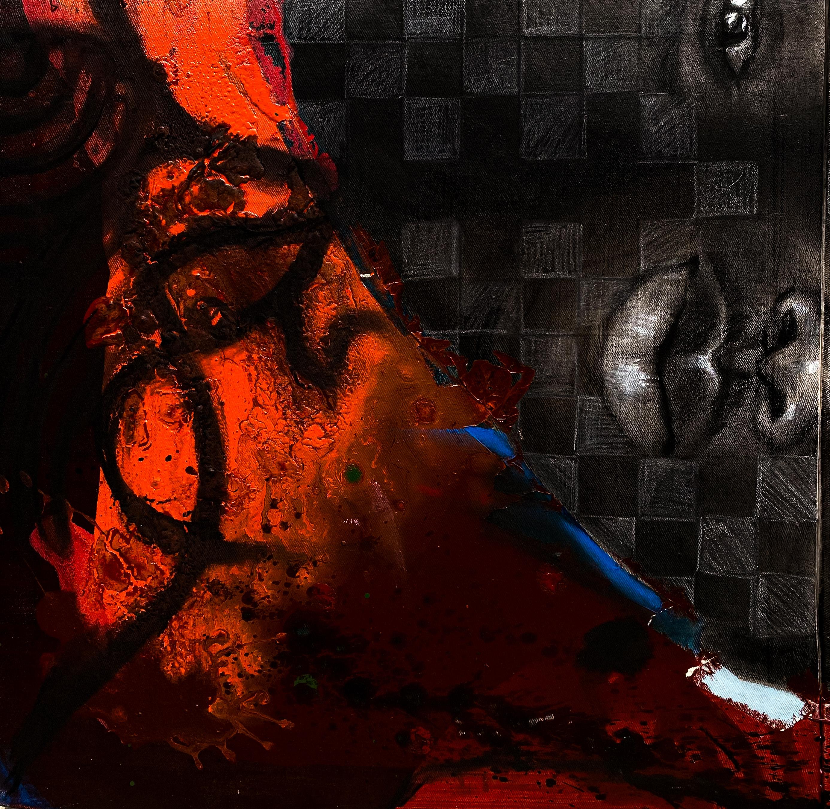 Oluwatosin Ogunniyi  Figurative Painting - Soul Brothers 3 -21st Century, Contemporary, Figurative Portrait, Modern, Africa