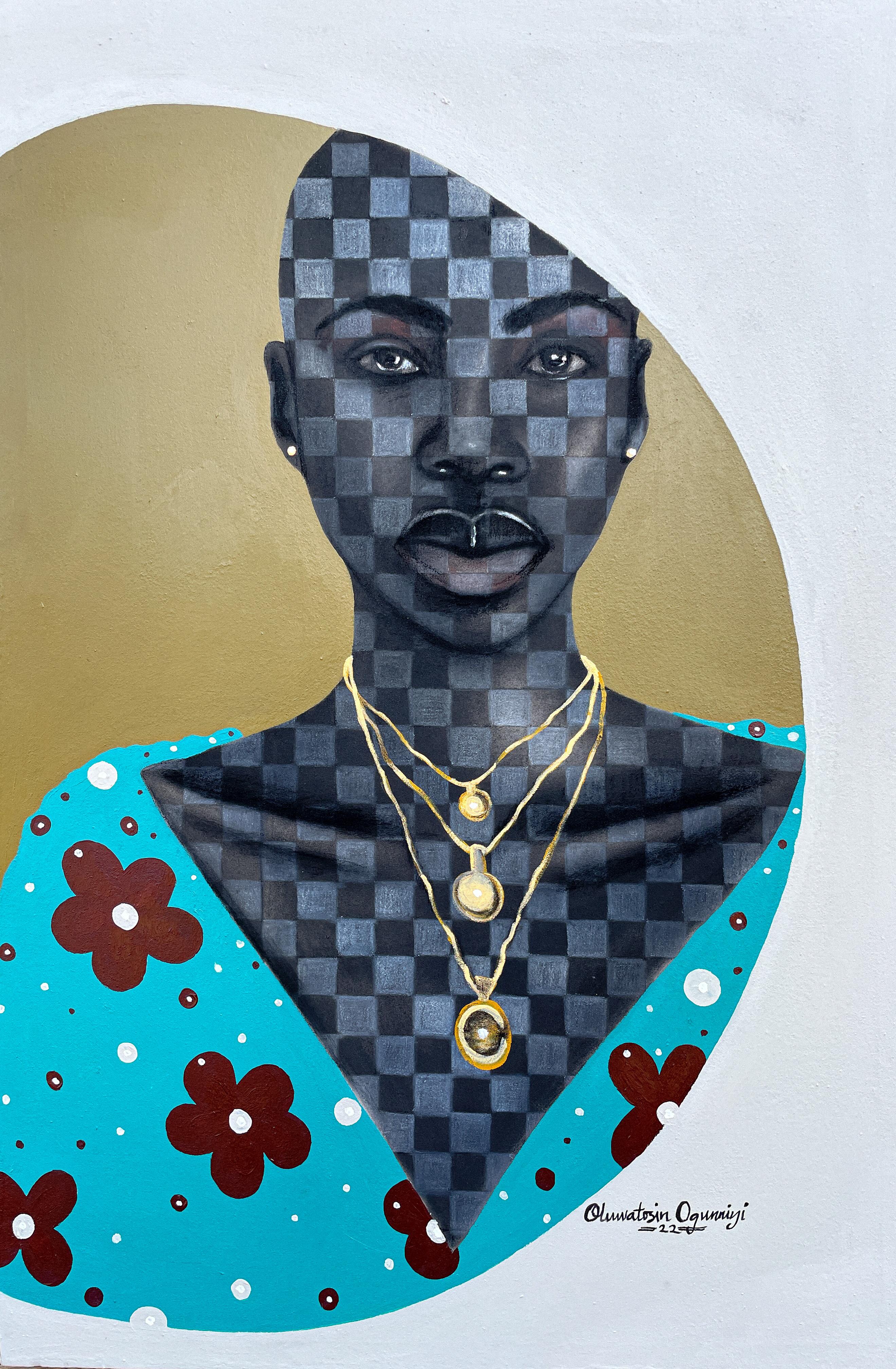 Oluwatosin Ogunniyi  Portrait Painting – The Courageous Woman (Epidemieserie der Jungfrau)