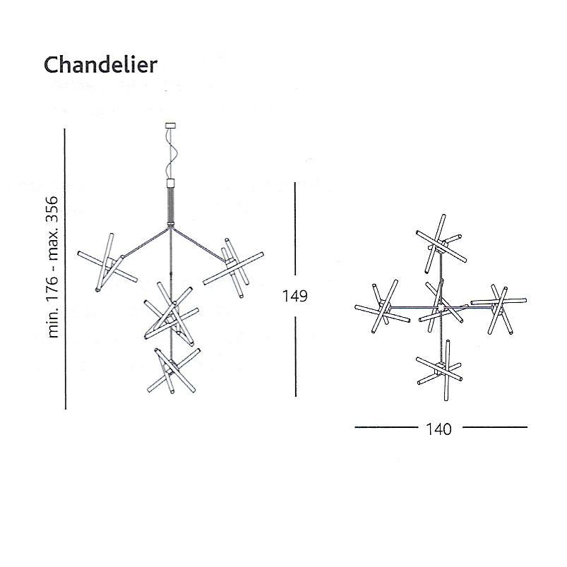 Olvidada Chandelier Lamp by Pepe Cortés for BD Barcelona For Sale 2