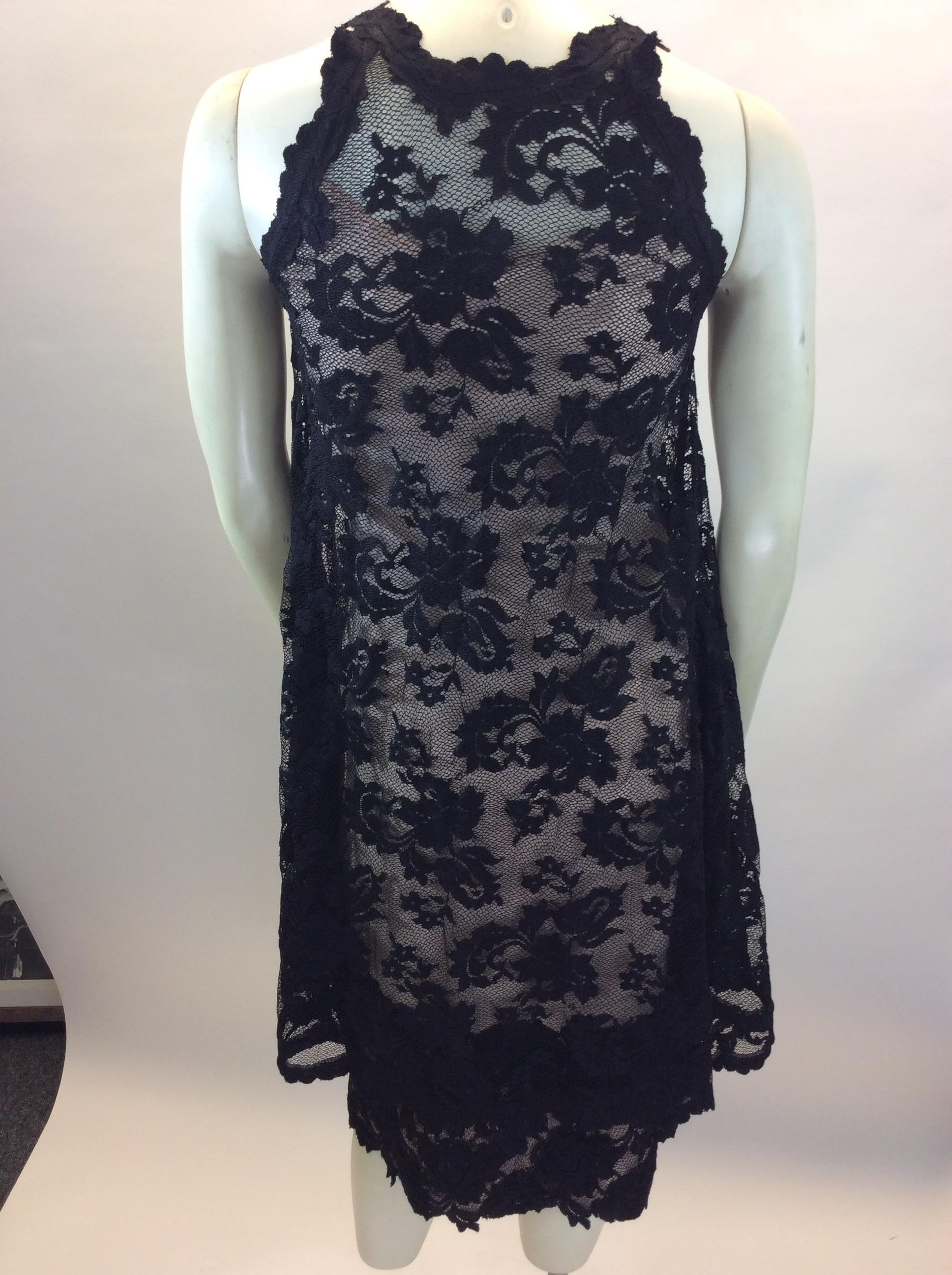 Olvi's Black Lace Dress In Good Condition For Sale In Narberth, PA