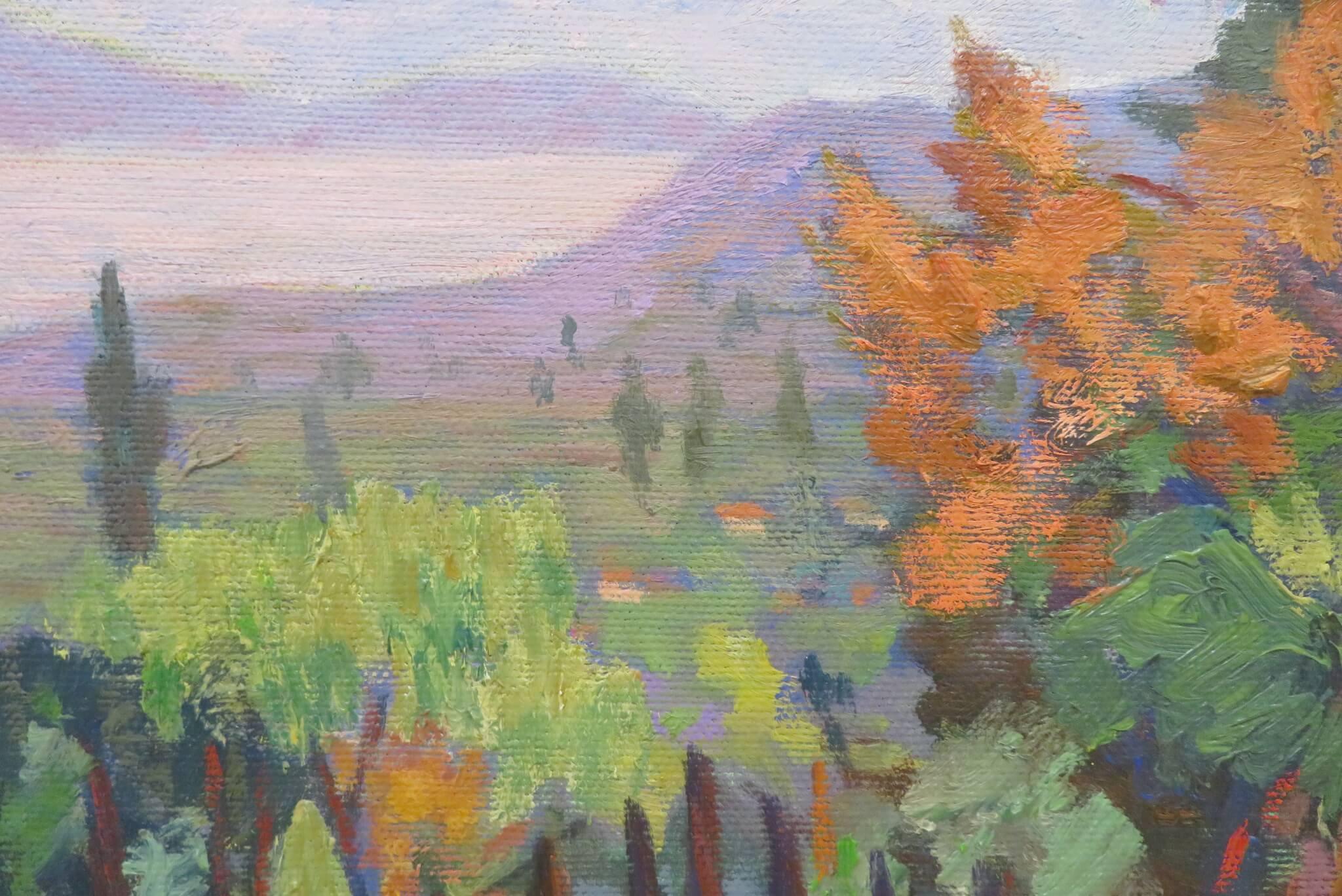 Spanische Landschaft auf Mallorca Original Ölgemälde - Olwen Tarrant ROI (Walisisch) im Angebot 5