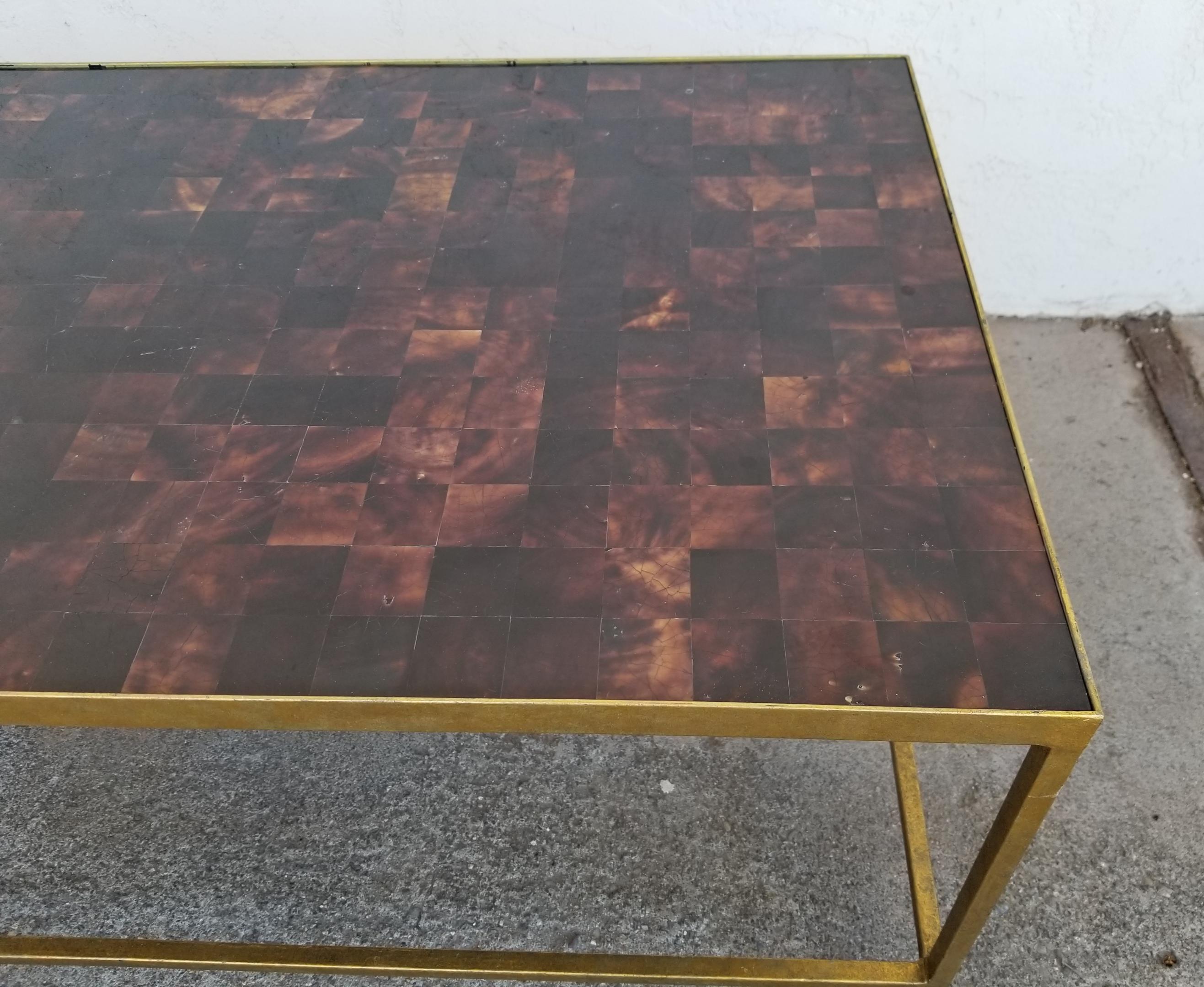 Oly Studio Tortoise Shell Coffee Table In Good Condition In Fulton, CA