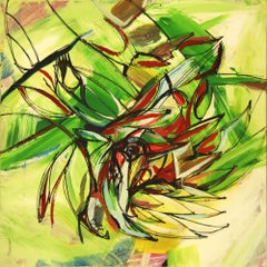 Tropical birds, Painting, Acrylic on Canvas