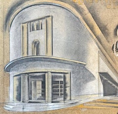 "Olympia", 1934 Teatro Moderno Arch'l Rendering, Stile Littorio, Lakki, Grecia