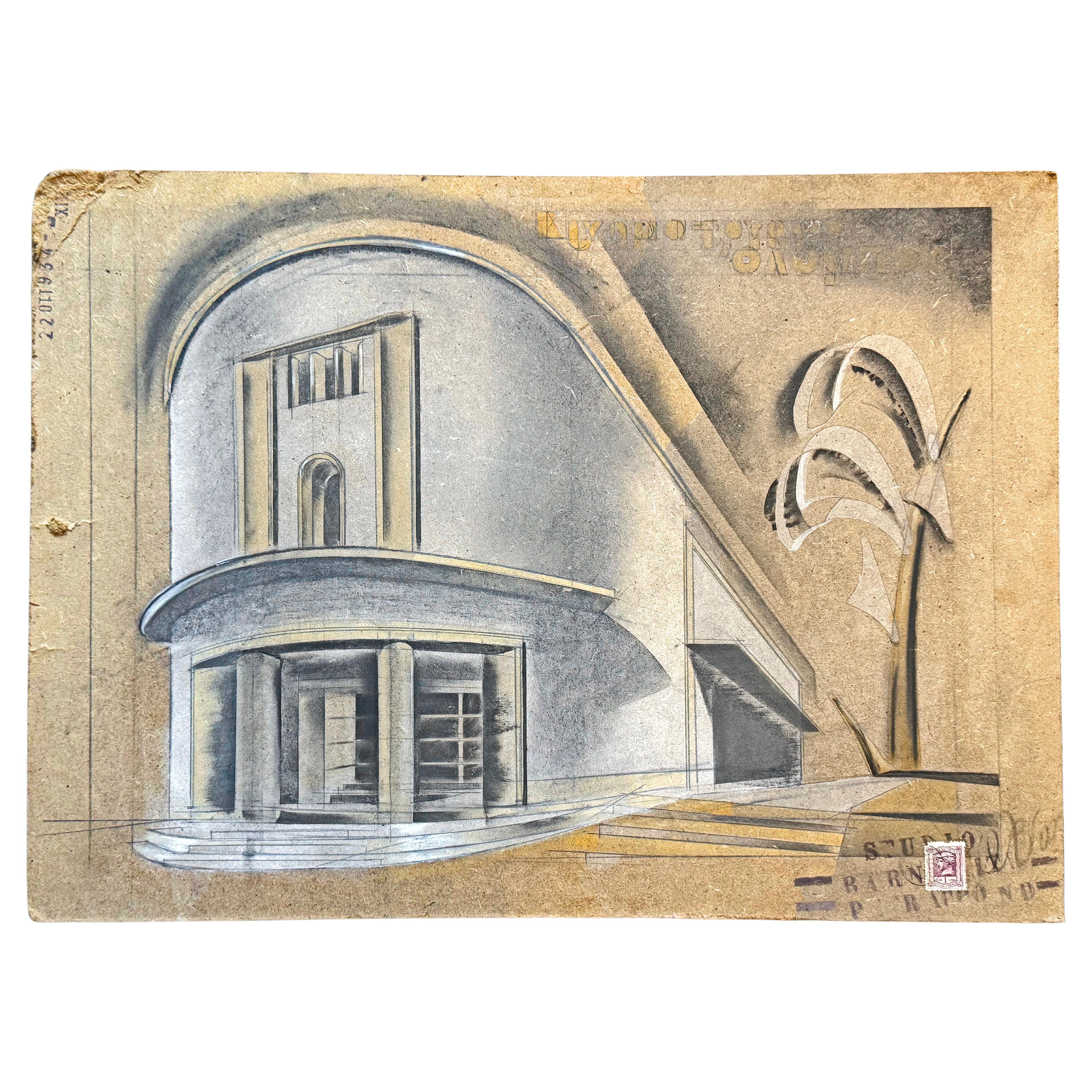 "Olympia", 1934 Moderne Theater Arch
l Rendering, Stile Littorio, Steele, Grèce en vente
