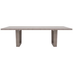 Davidson's Modern, Rectangular Olympia Dining Table, in Matte Pale Grey Oak