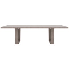 Davidson's Modern, Rectangular Olympia Dining Table, in Matte Pale Grey Oak