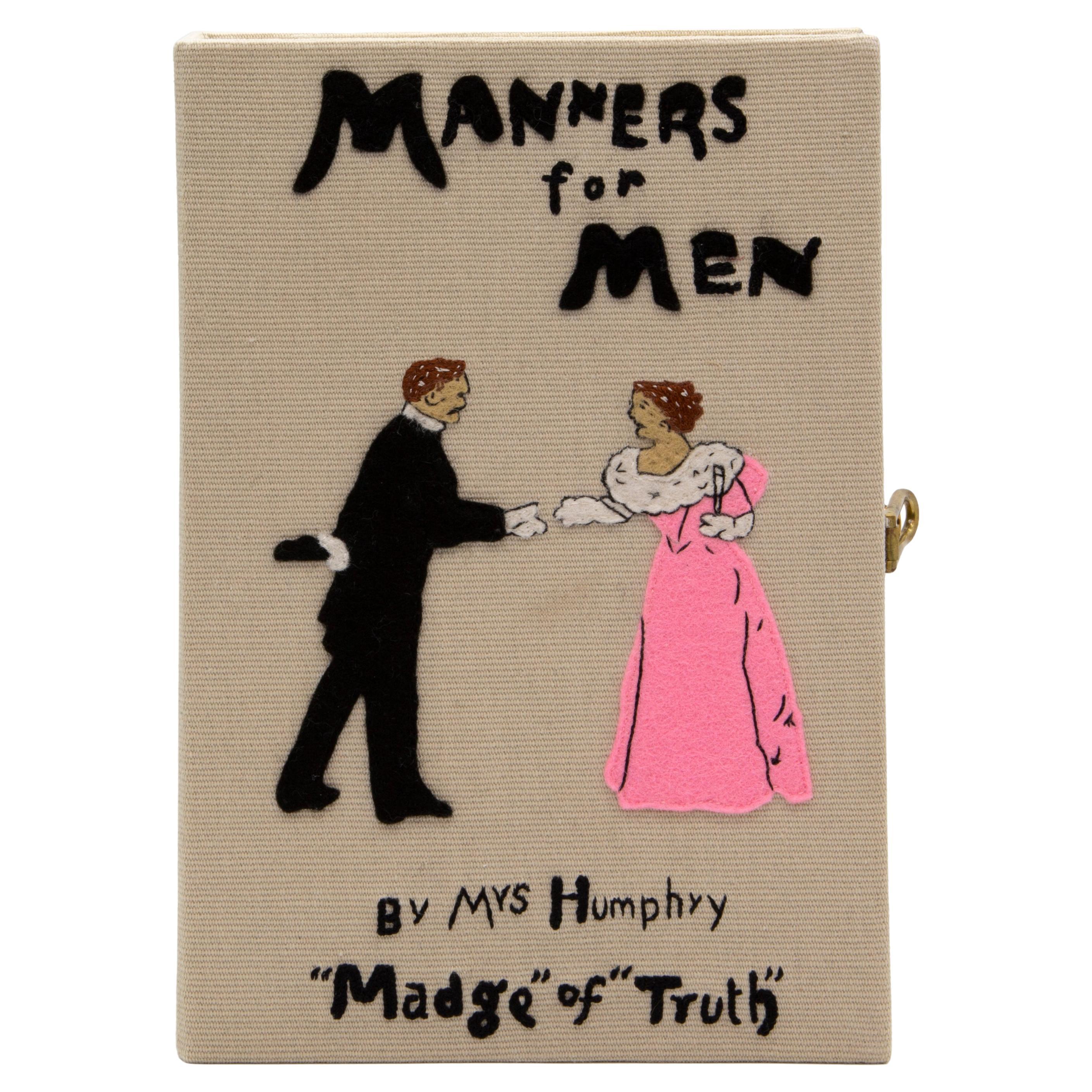 Olympia Le Tan Embroidered 'Manners For Men' Clutch 