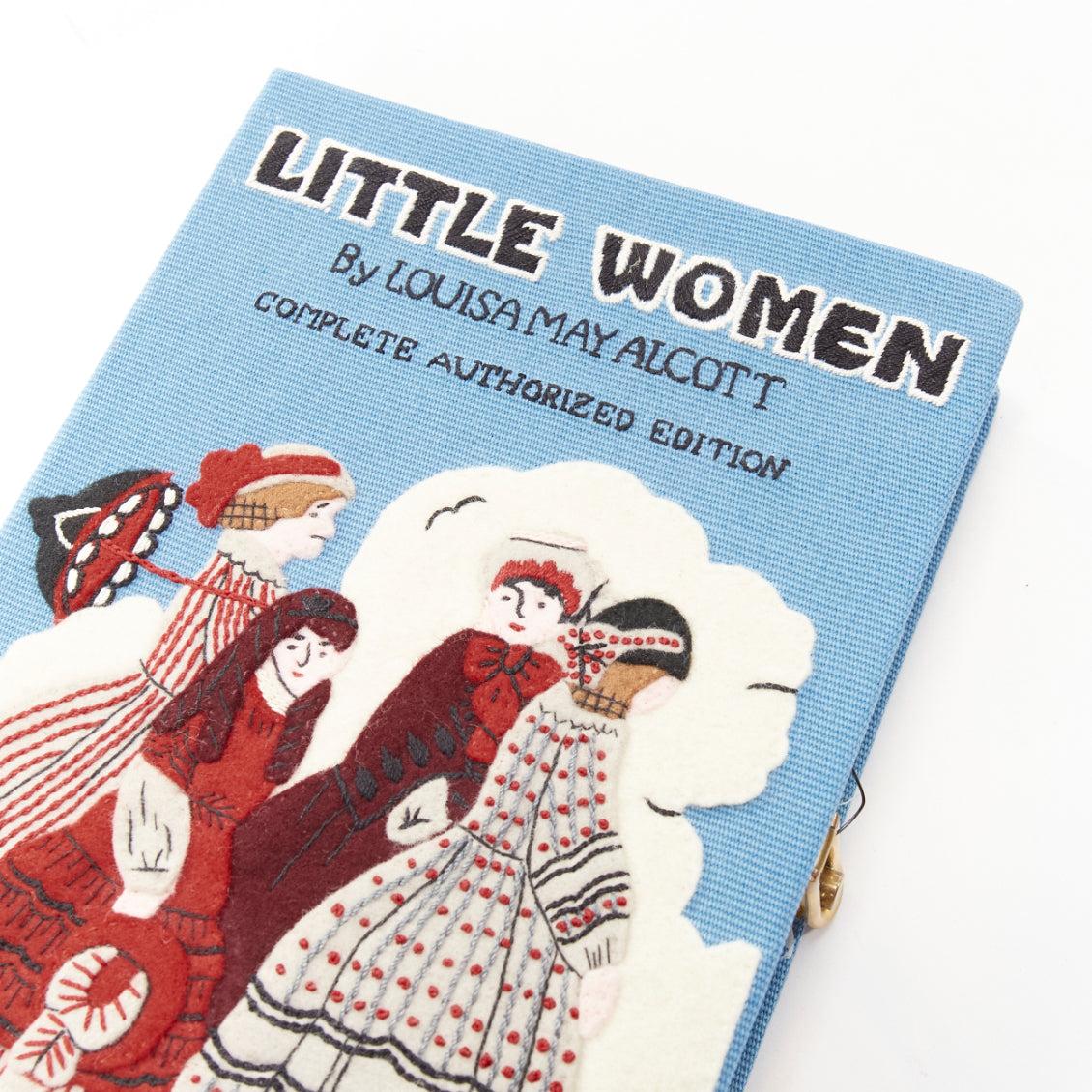 OLYMPIA LE TAN Little Women Louisa May Alcott blue book cover box clutch bag For Sale 3