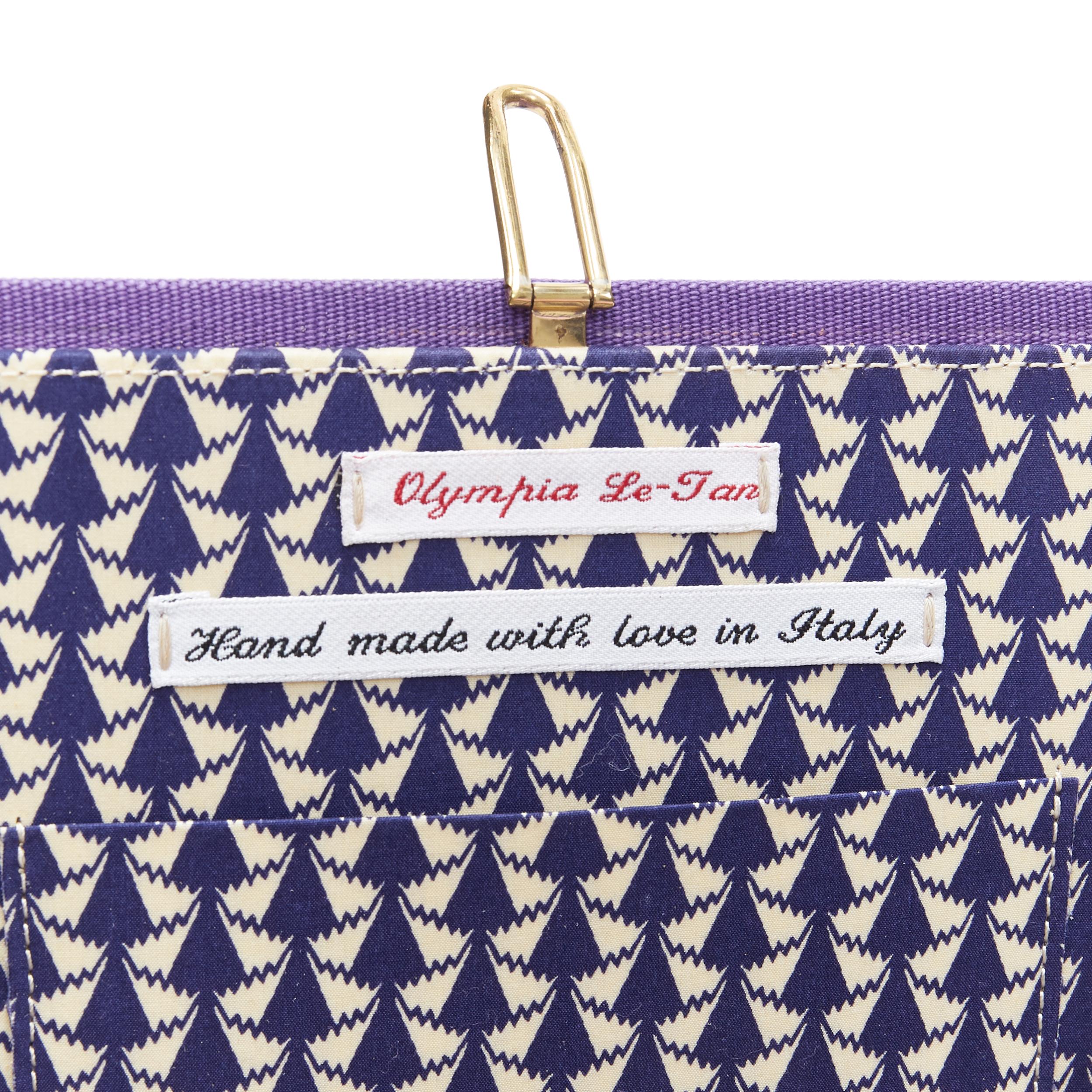 OLYMPIA LE TAN The Magician Bruno Frank purple embroidery book clutch bag 4