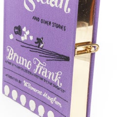 OLYMPIA LE TAN The Magician Bruno Frank purple embroidery book clutch bag