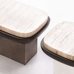 Olympia Square Marble Side Table by Stephane Parmentier x Giobagnara