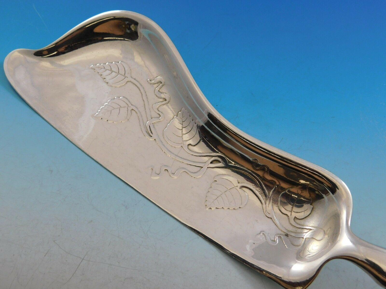 Olympian by Tiffany and Co Sterling Silver Crumber HH AS Acid Etched Leaves 2