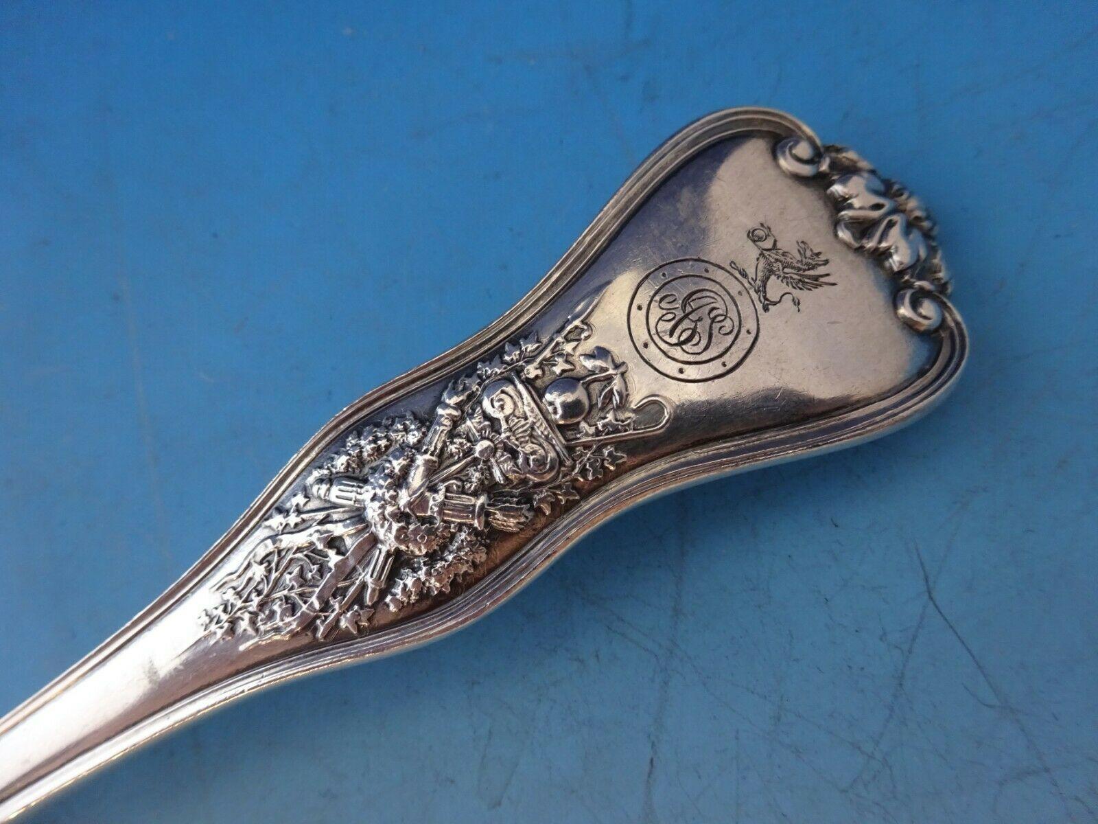 Olympian von Tiffany & Co. Antike geraffte antike Fischserviergabel aus Sterlingsilber 3