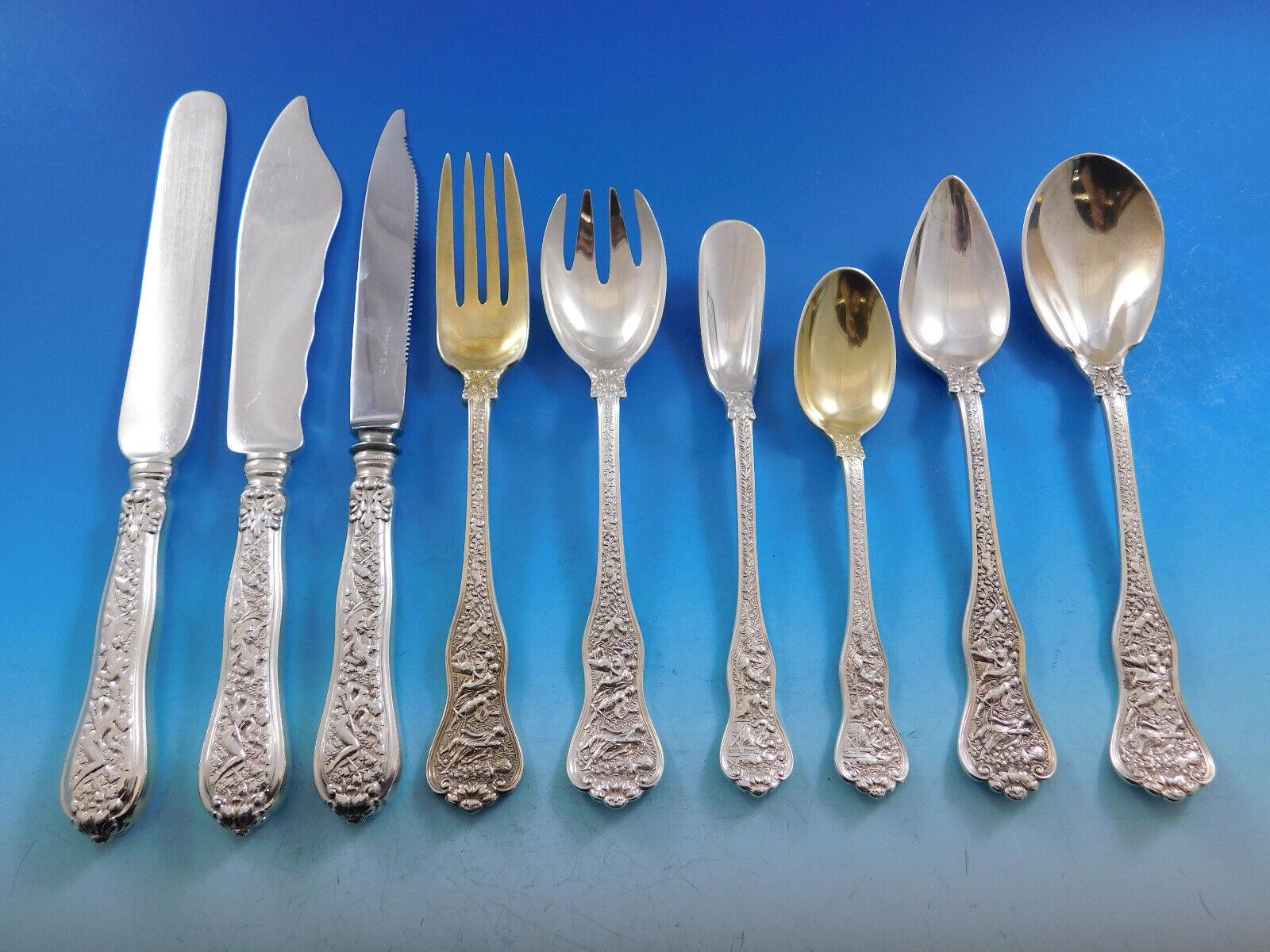 Olympian by Tiffany and Co Sterling Silver Flatware Set 12 Service 252 Pc Dinner For Sale 2