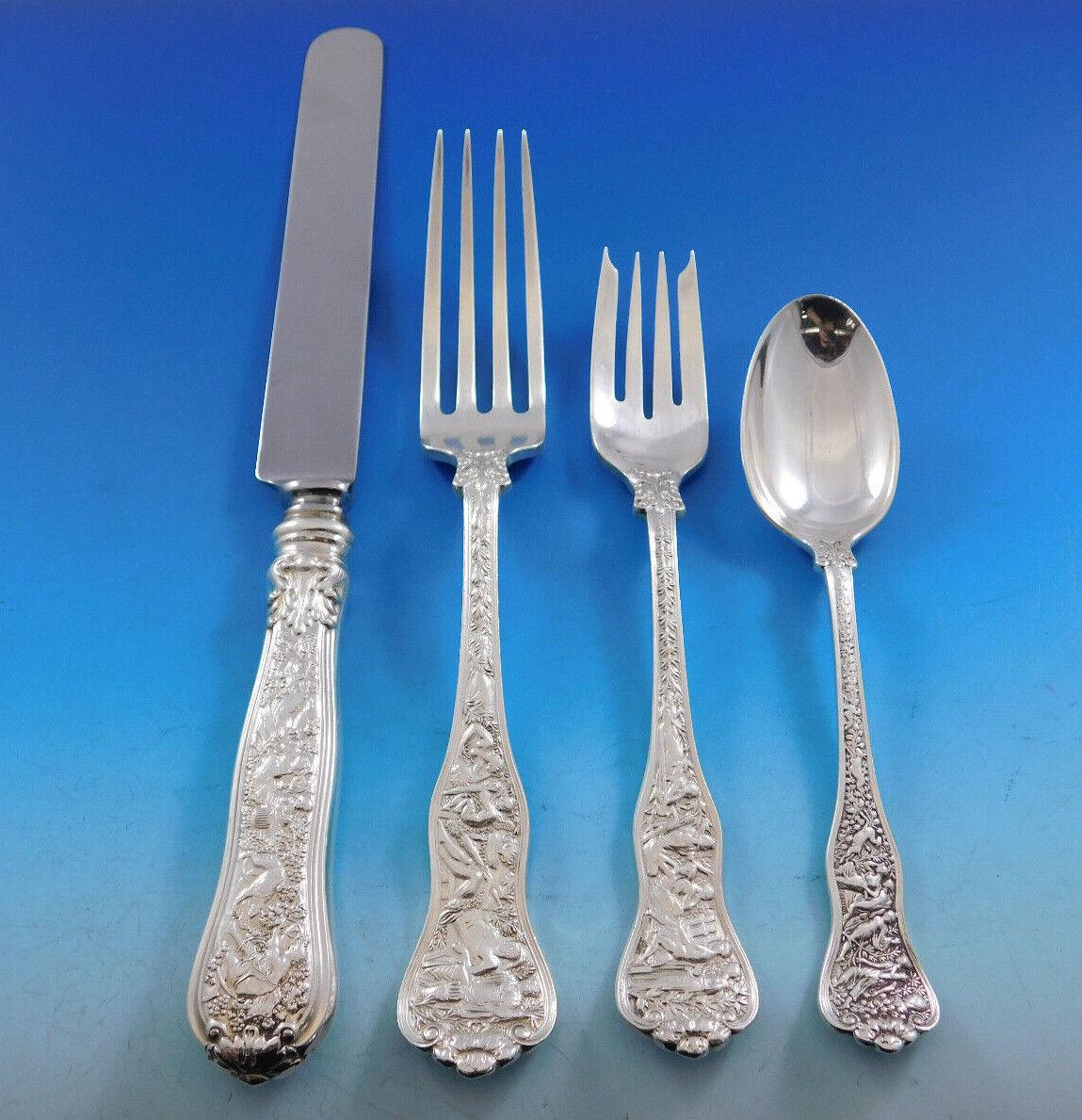 Olympia Olympian von Tiffany und Co Sterlingsilber Besteck Set 12 Service 264 Teile Abendessen (19. Jahrhundert)