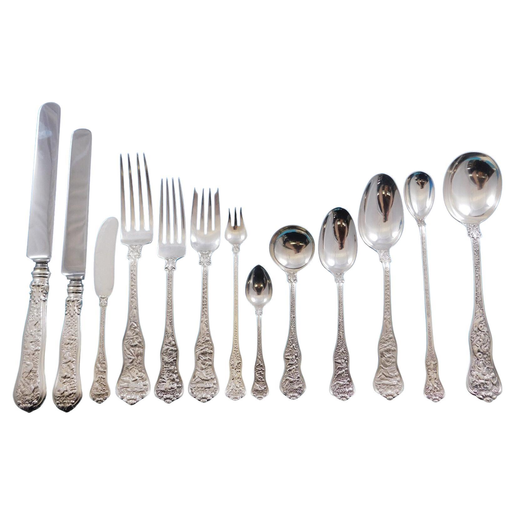Olympia Olympian von Tiffany und Co Sterlingsilber Besteck Set 12 Service 264 Teile Abendessen