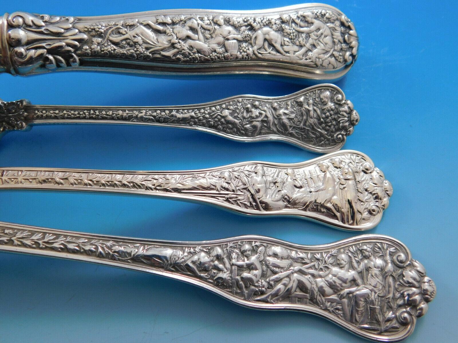 Olympian, Tiffany & Co. Set di posate in argento Sterling 12 Servizio 53 Pezzi Cena In condizioni ottime in vendita a Big Bend, WI
