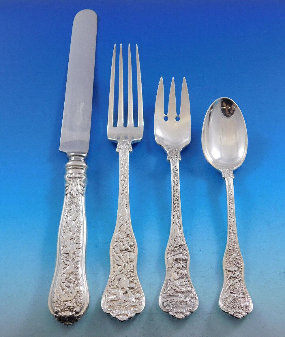 Olympian by Tiffany and Co Sterling Silver Flatware Set 12 Service 60 Pcs Dinner In Excellent Condition In Big Bend, WI