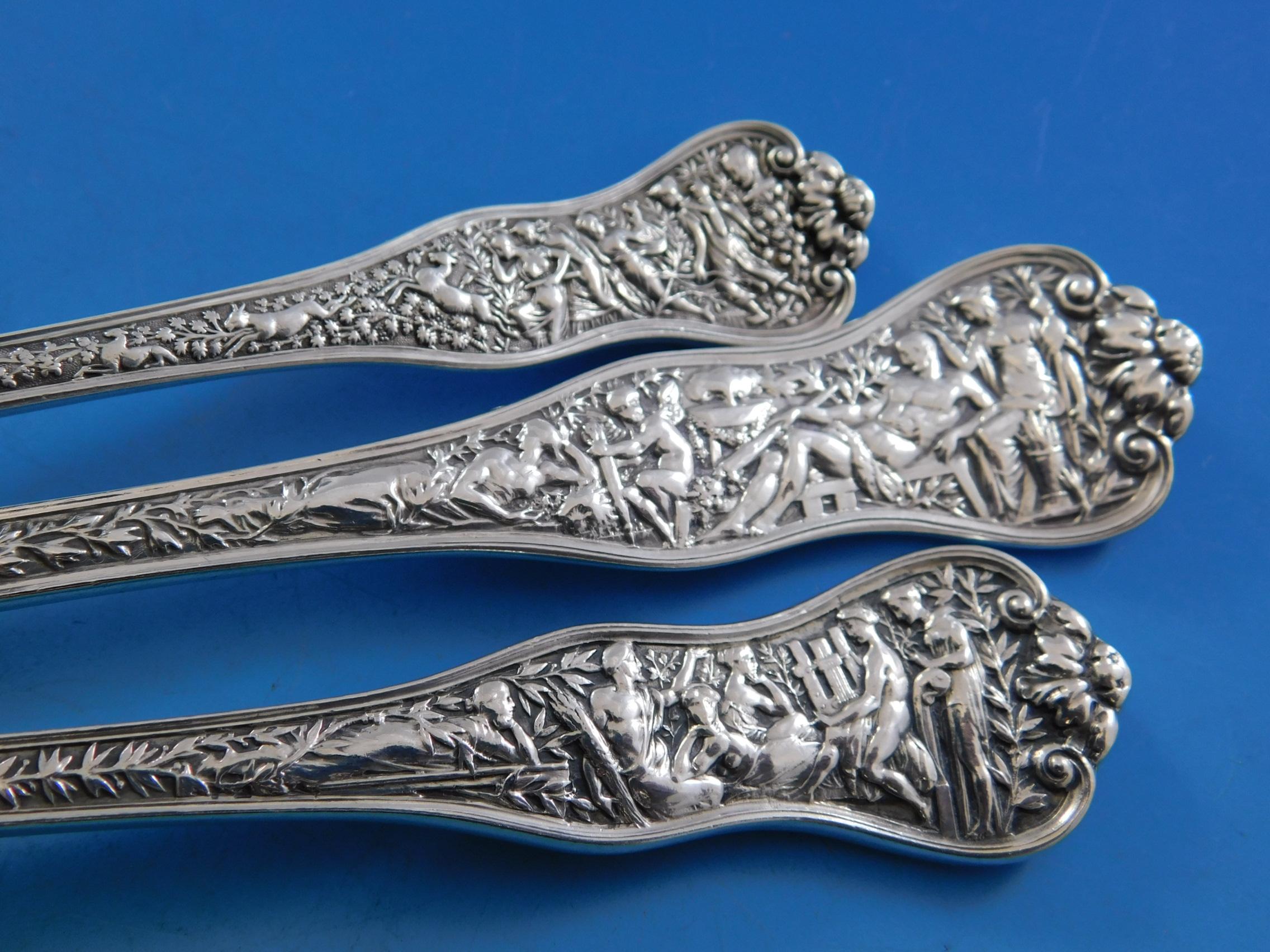Olympia Olympian von Tiffany & Co. 96-teiliges Tafelbesteck aus Sterlingsilber, 12 Teile (19. Jahrhundert)