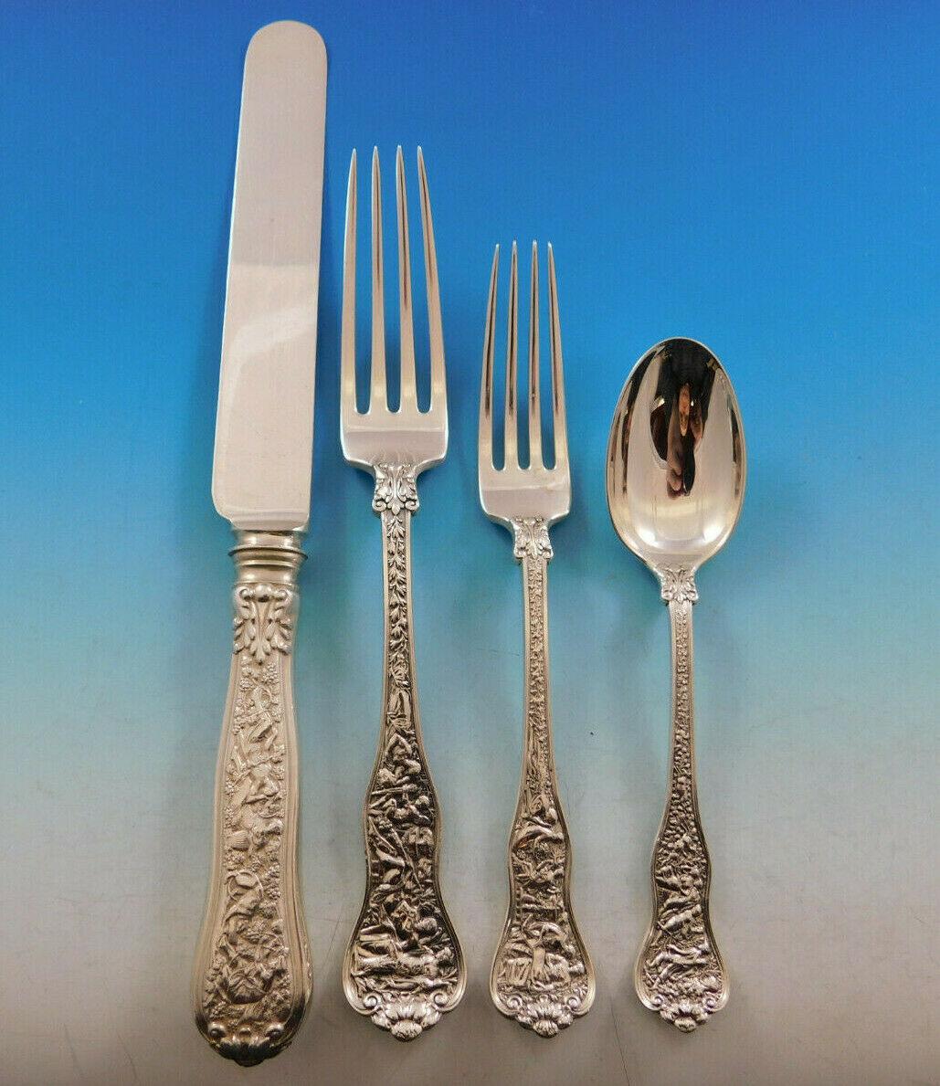 Olympian, Tiffany & Co. Sterling Silver Flatware Service for 8 Set 40 Pc Dinner In Excellent Condition In Big Bend, WI