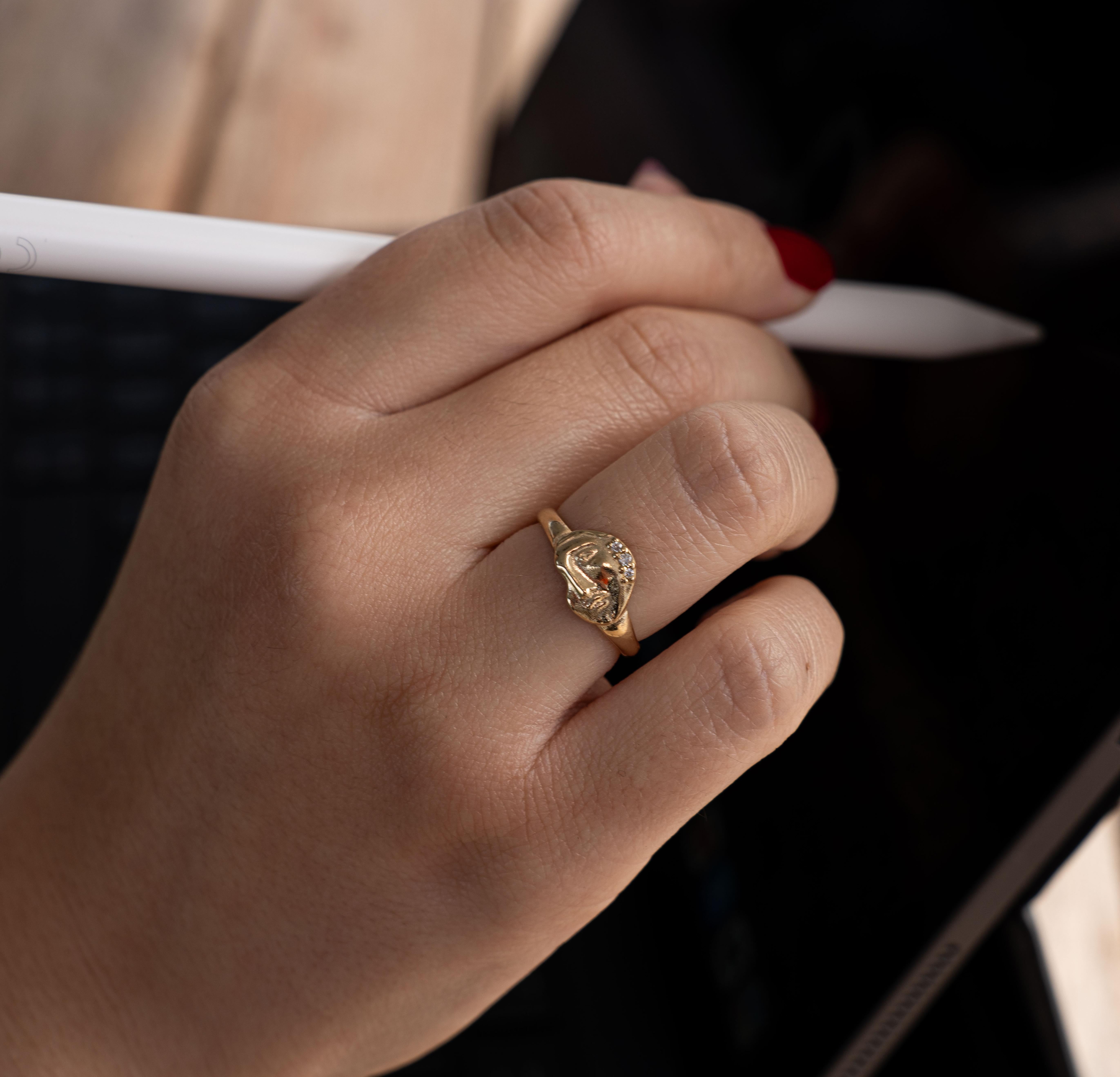 Im Angebot: Olympian Diamant-Vintage-Ring () 2