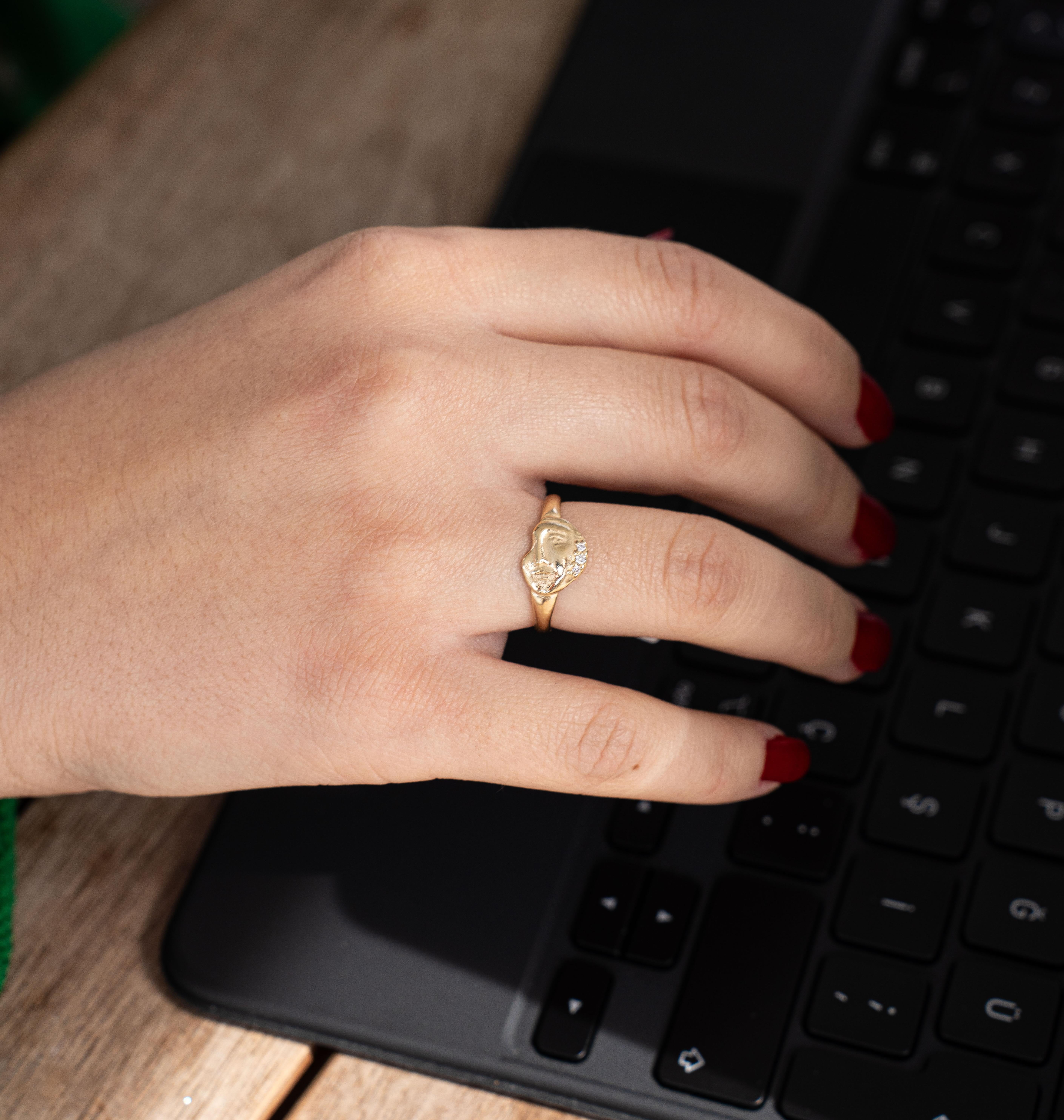 Im Angebot: Olympian Diamant-Vintage-Ring () 3