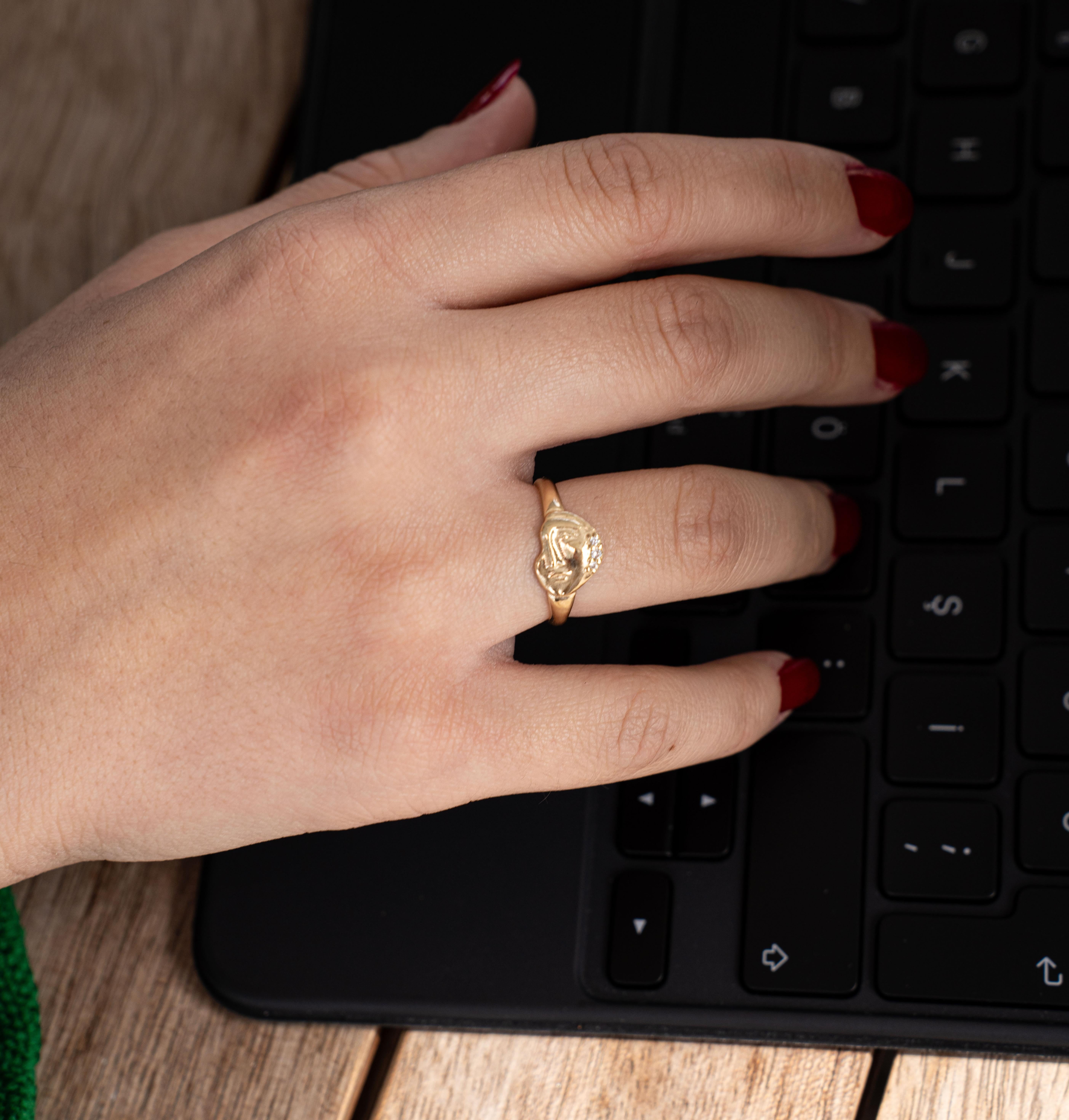 Im Angebot: Olympian Diamant-Vintage-Ring () 5