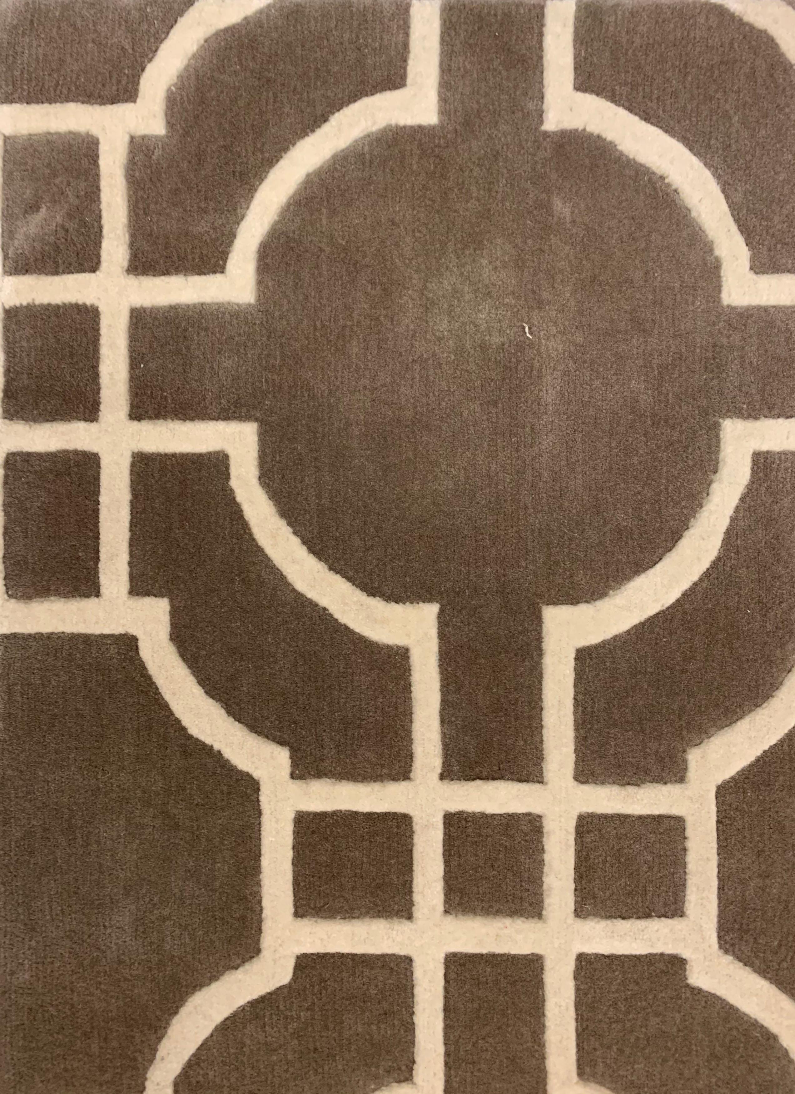 XXIe siècle et contemporain Collection Olympal Tapis taupe crème 9' x 12'. en vente