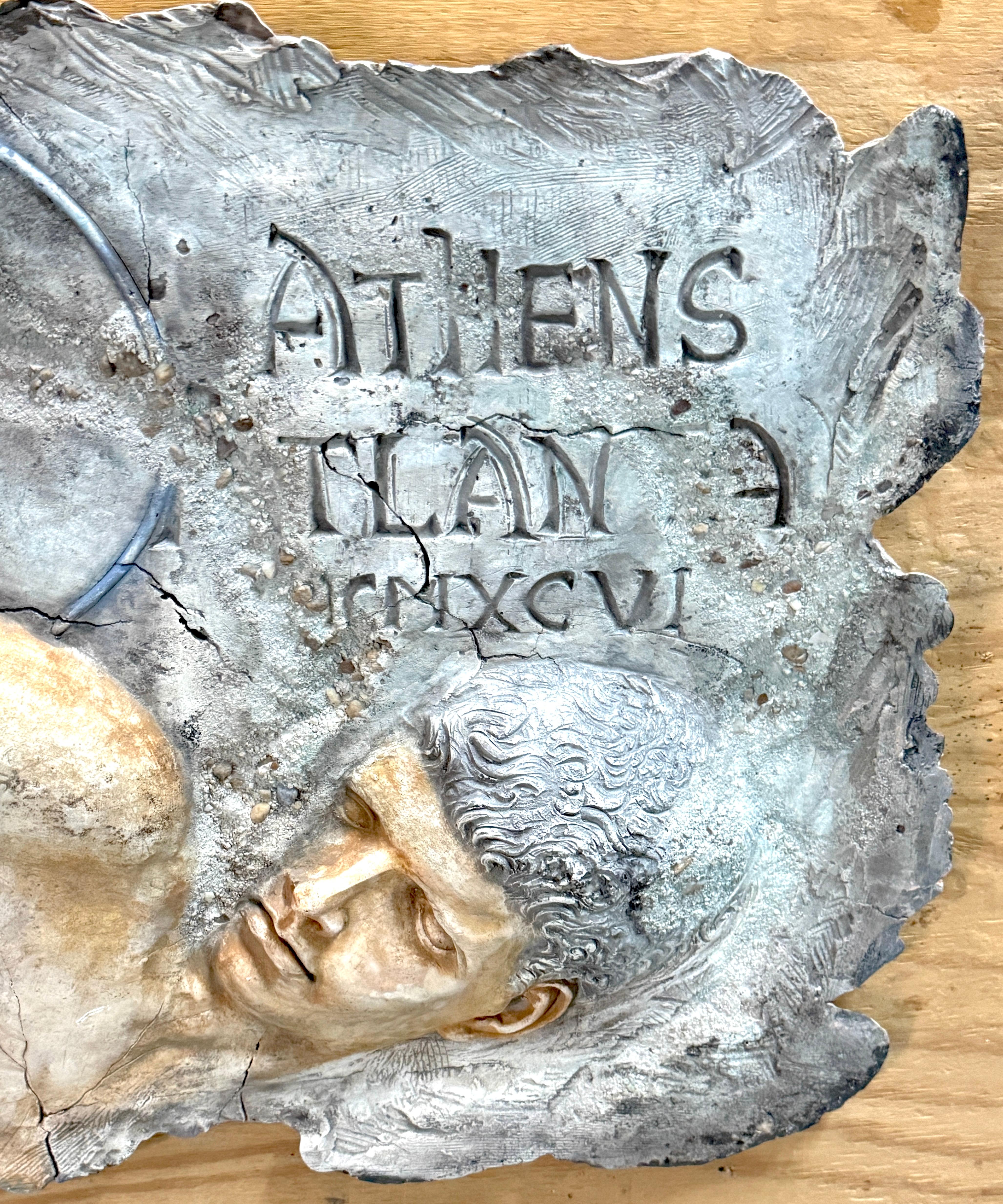 20th Century Olympic Commemorative High Relief Wall Sculpture — “Athens 1996” For Sale