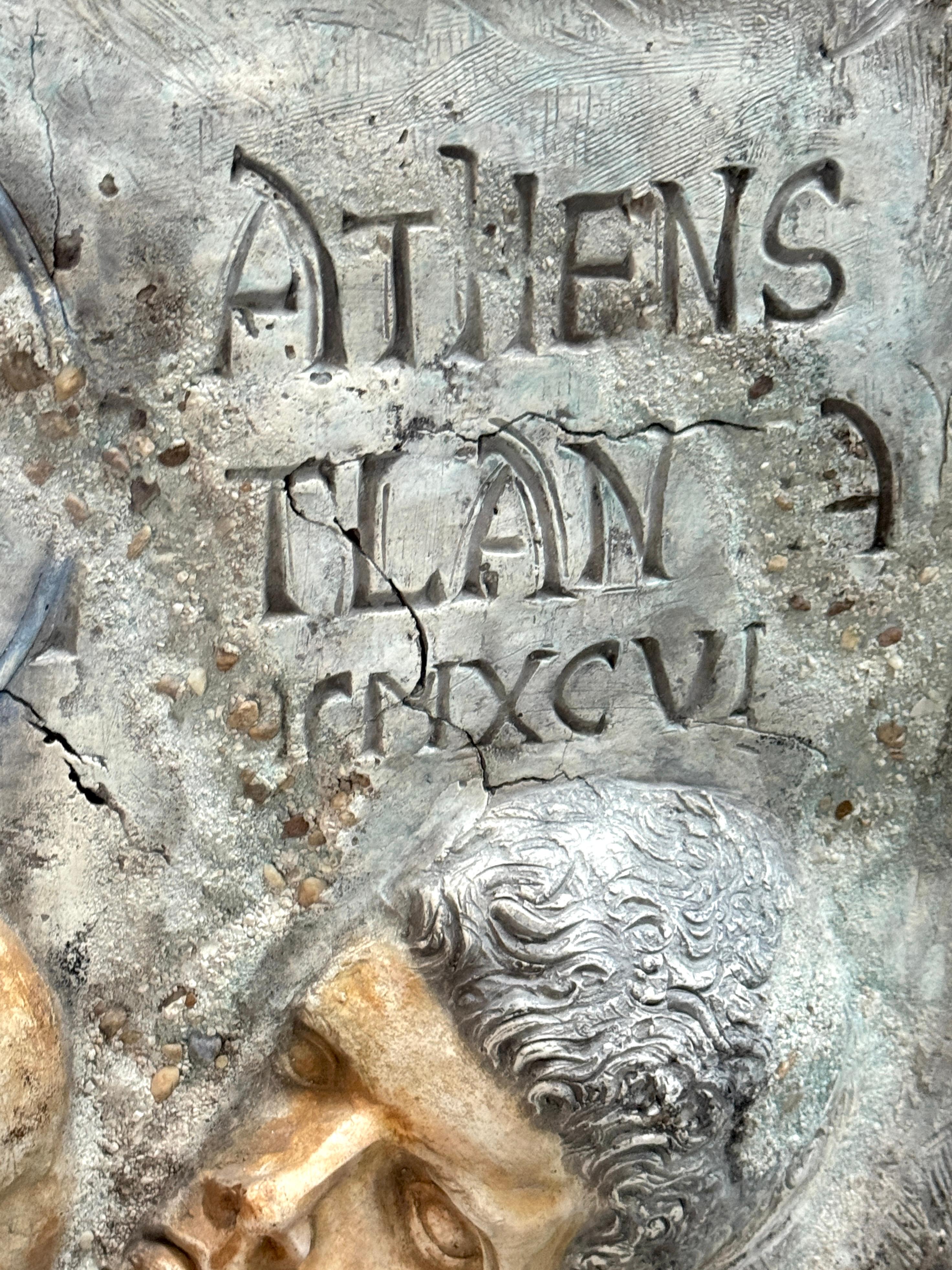 Olympic Commemorative High Relief Wall Sculpture — “Athens 1996” For Sale 1