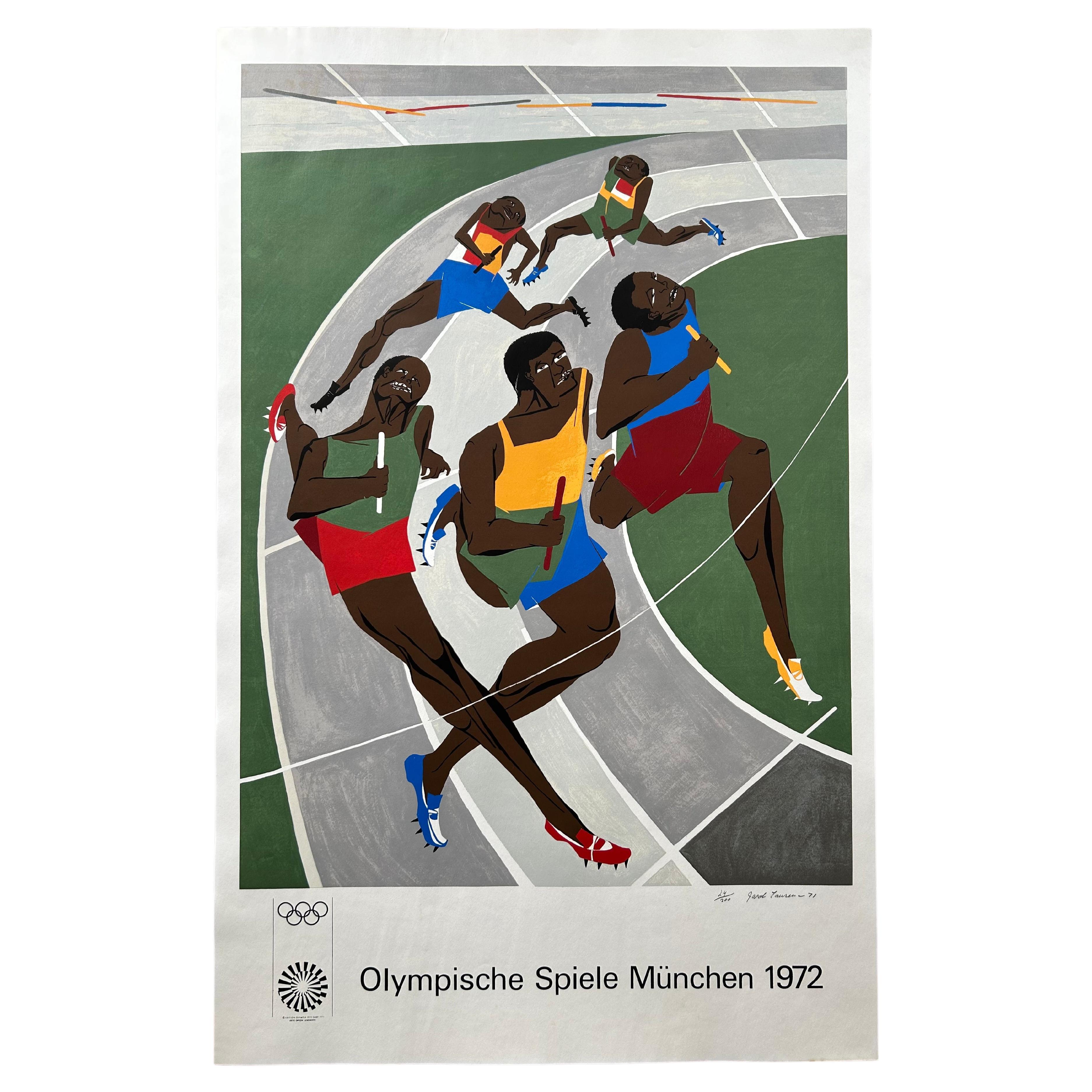 Olympic Games Munich 1972 Limited Edition Signed by Artist Jacob Lawrence